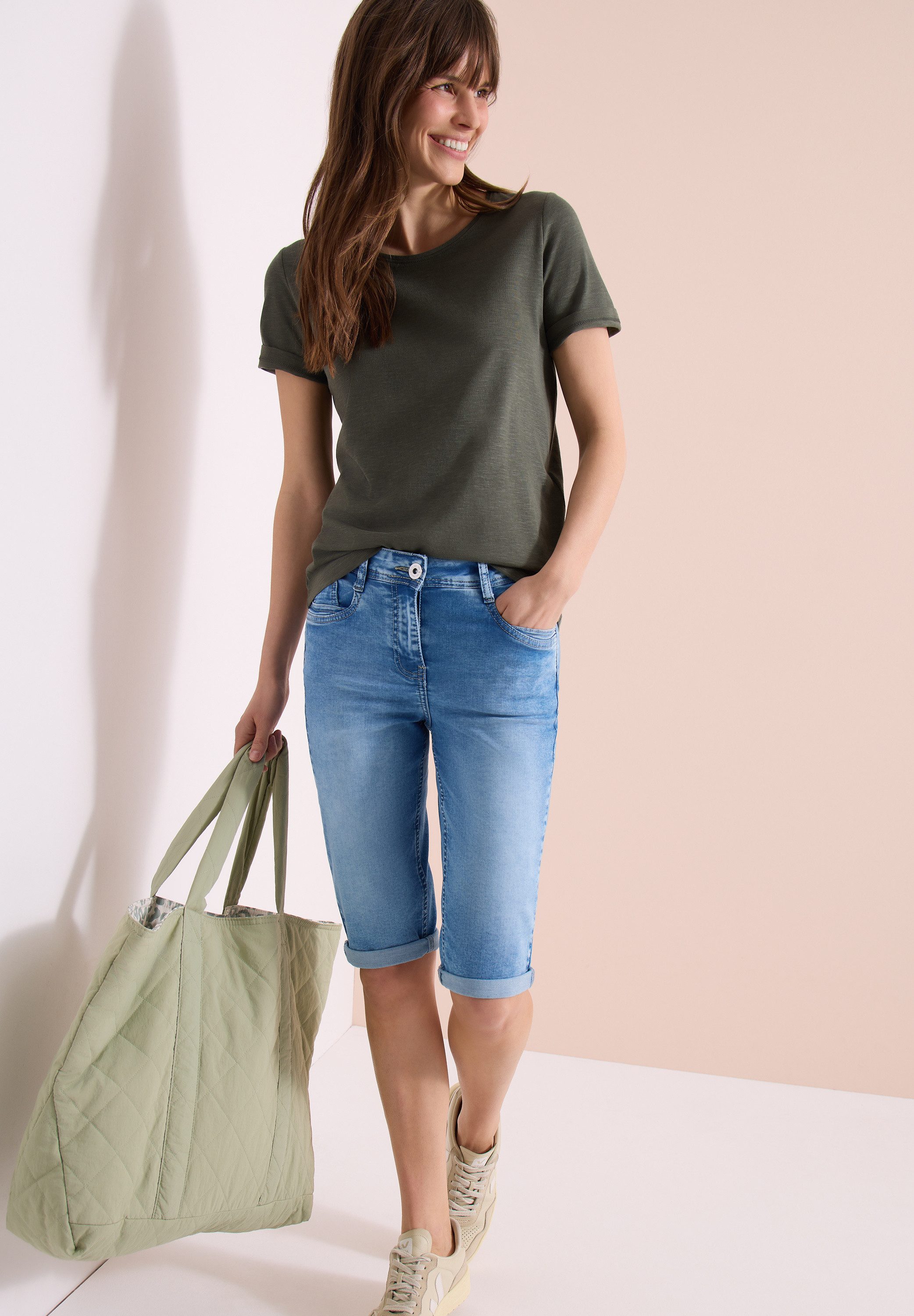 CECIL Slim-fit-Jeans High Waist