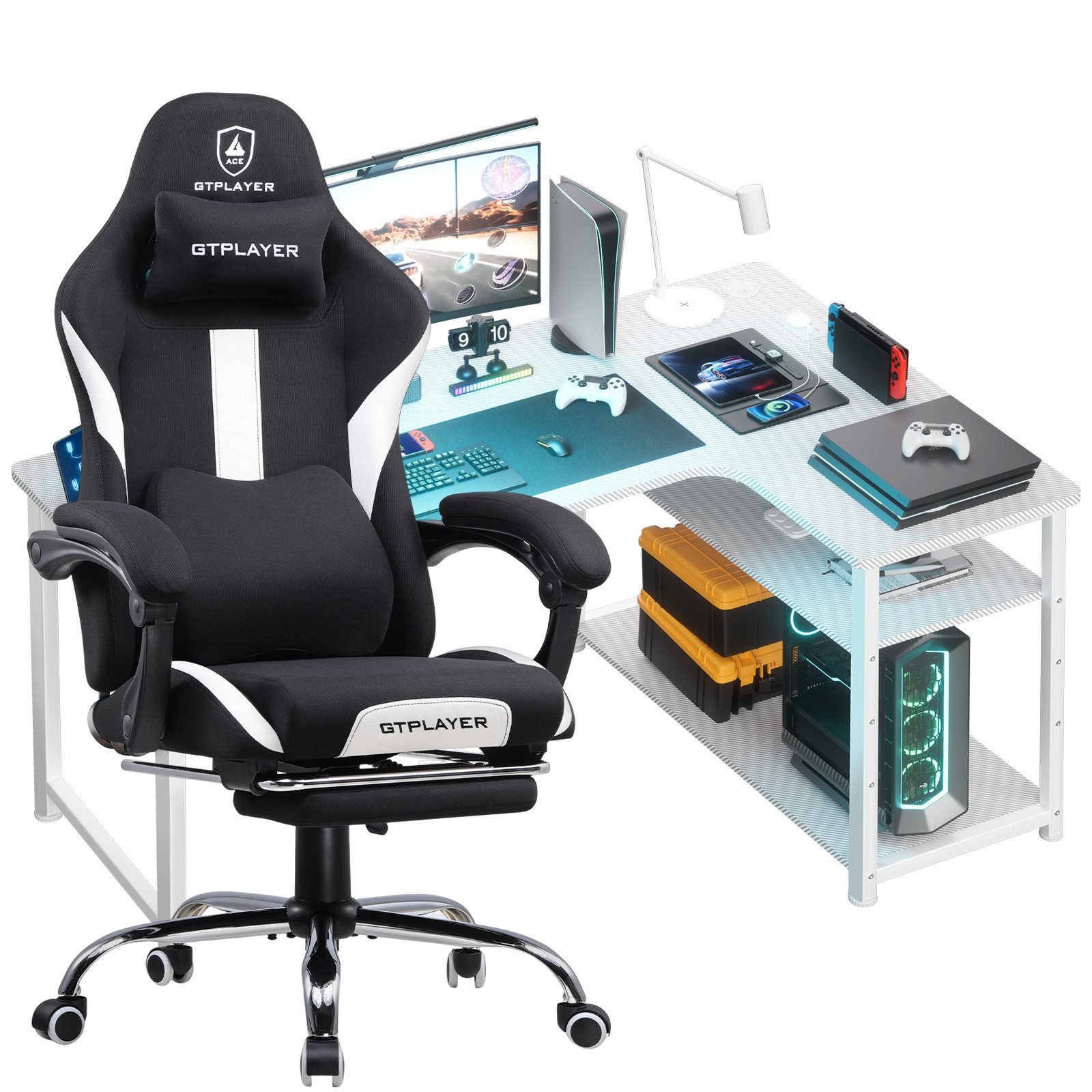 GTPLAYER Gaming-Stuhl Gaming Tisch + Gaming günstig online kaufen