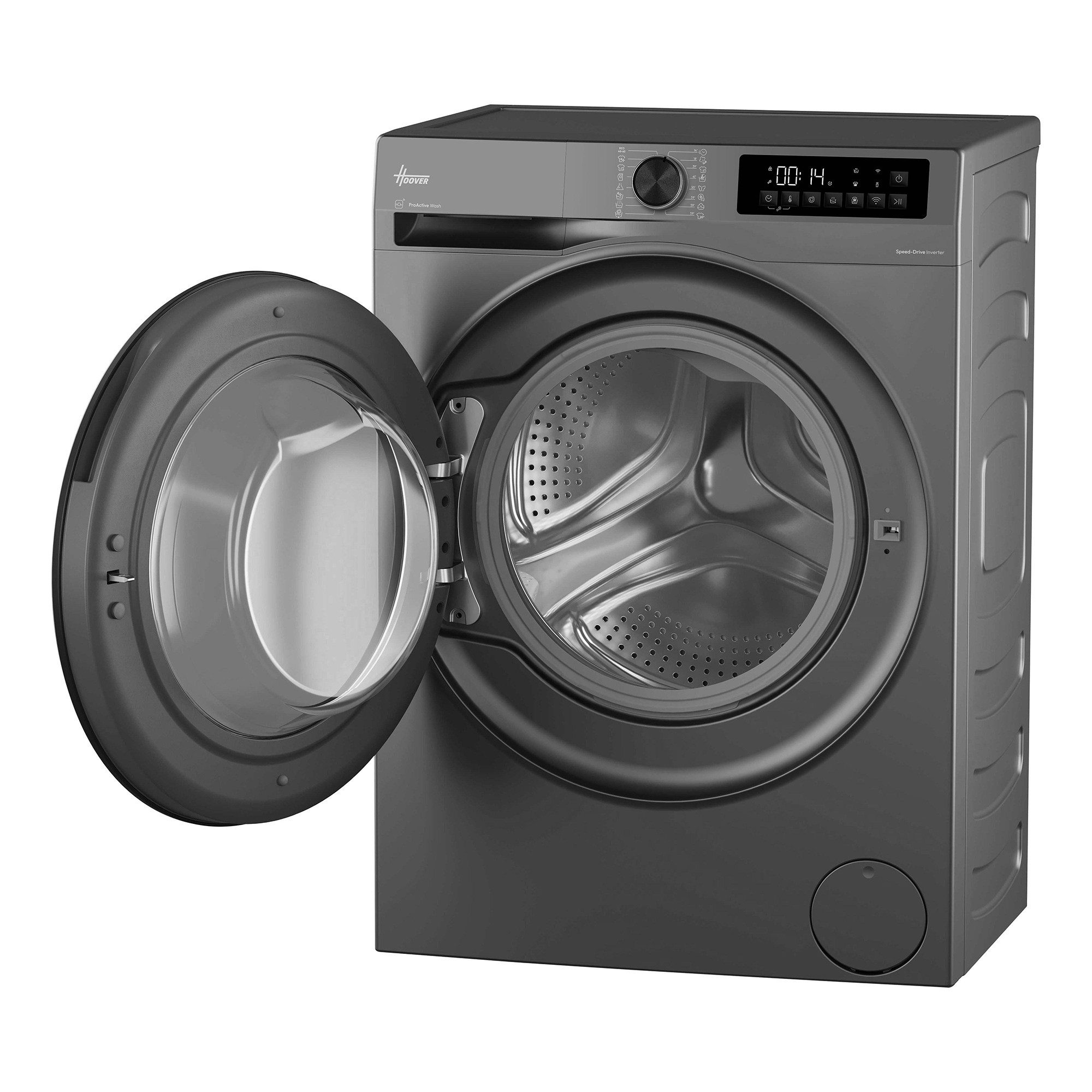 Hoover Waschmaschine H/ProWash 500 HBRQ610BCL8G-S, 10 kg, 1600 U/min, ProActive Wash, Soft Drum, Schnellprogramm – Bild 3 von 5