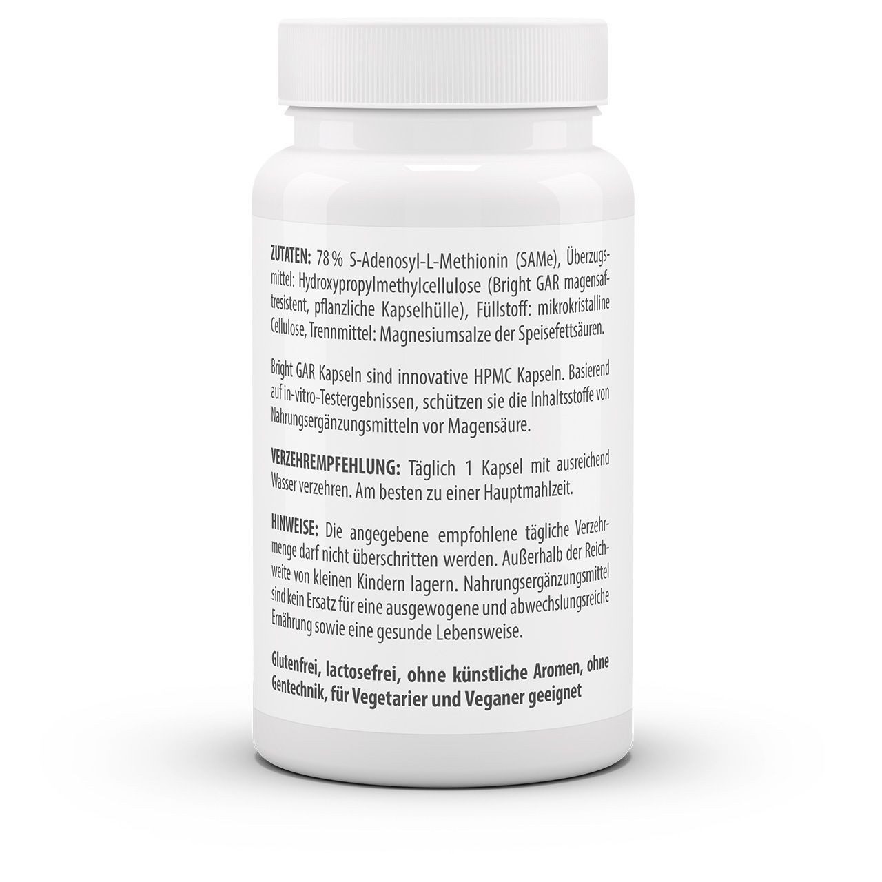 vitaworld SAMe 400 mg - S-Adenosyl-L-Methionin Kapseln, 60 St., 32.4 g