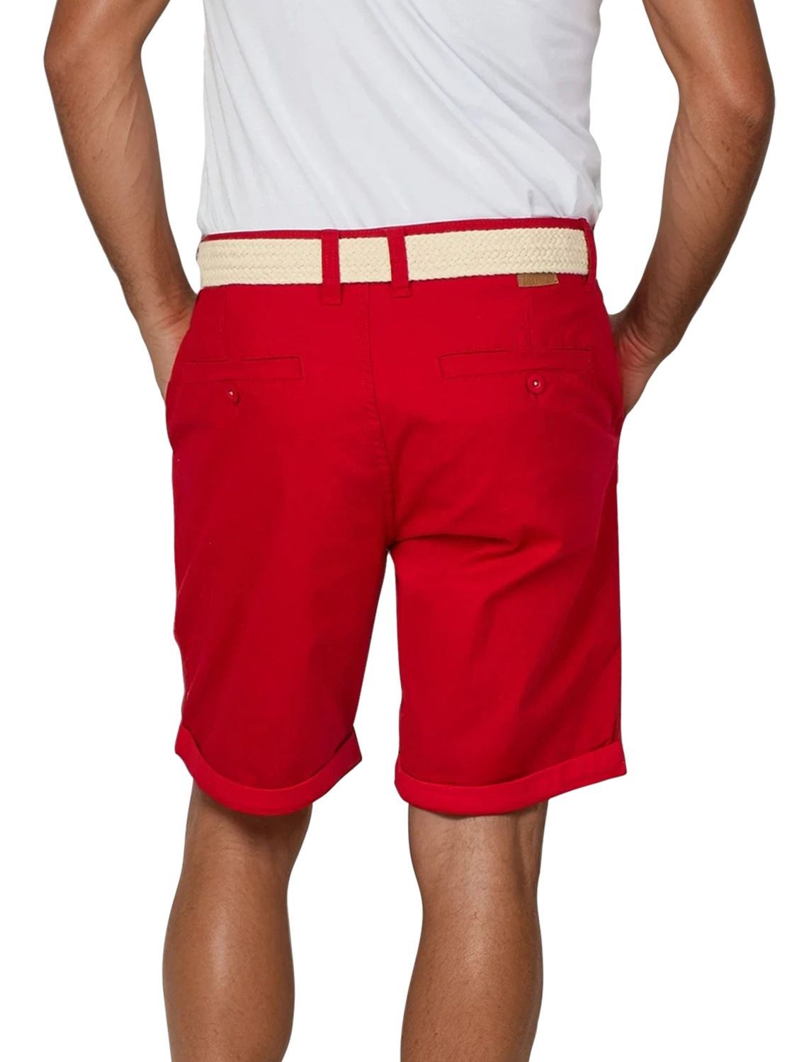 riverso Chinoshorts Herren Shorts RIVHenry Regular Fit Bermudashorts mit Gürtel