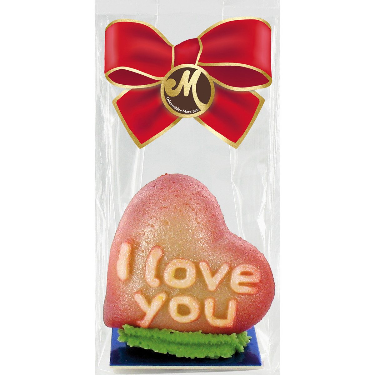 Odenwälder Marzipankonditorei Süßigkeit, Odenwälder Marzipan Herz I love you Für Dich saftig weich 50g