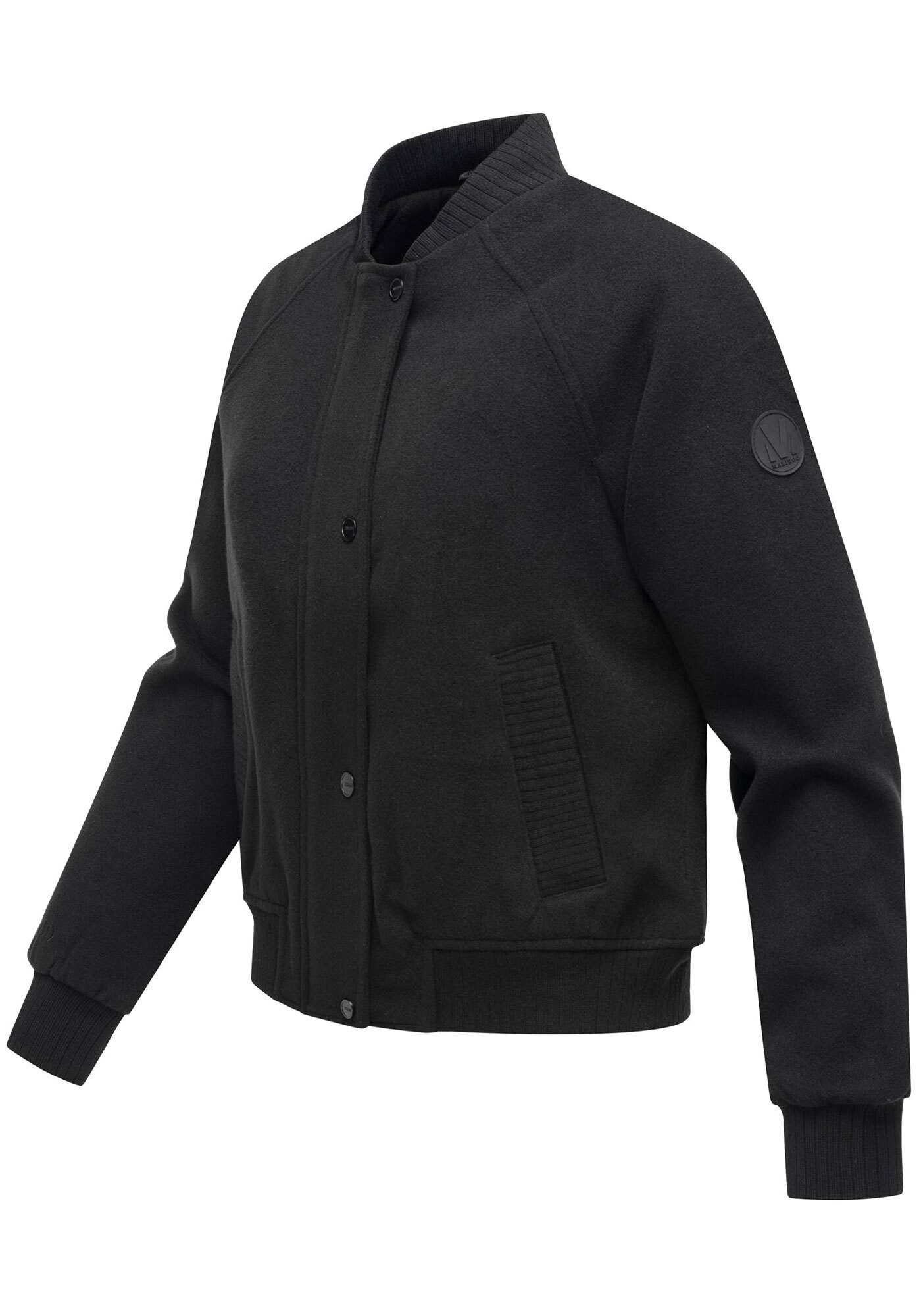 Marikoo Collegejacke Zunaa Modische Jacke im Collegejacken-Stil mit Rippbündchen und Raglanärmeln
