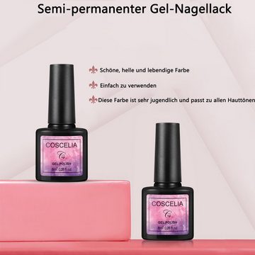 Scheiffy Nagellack-Set Gel-Nagellack,Nagellack-Set,Voll/Glitzer-Nagellack,10 Farben
