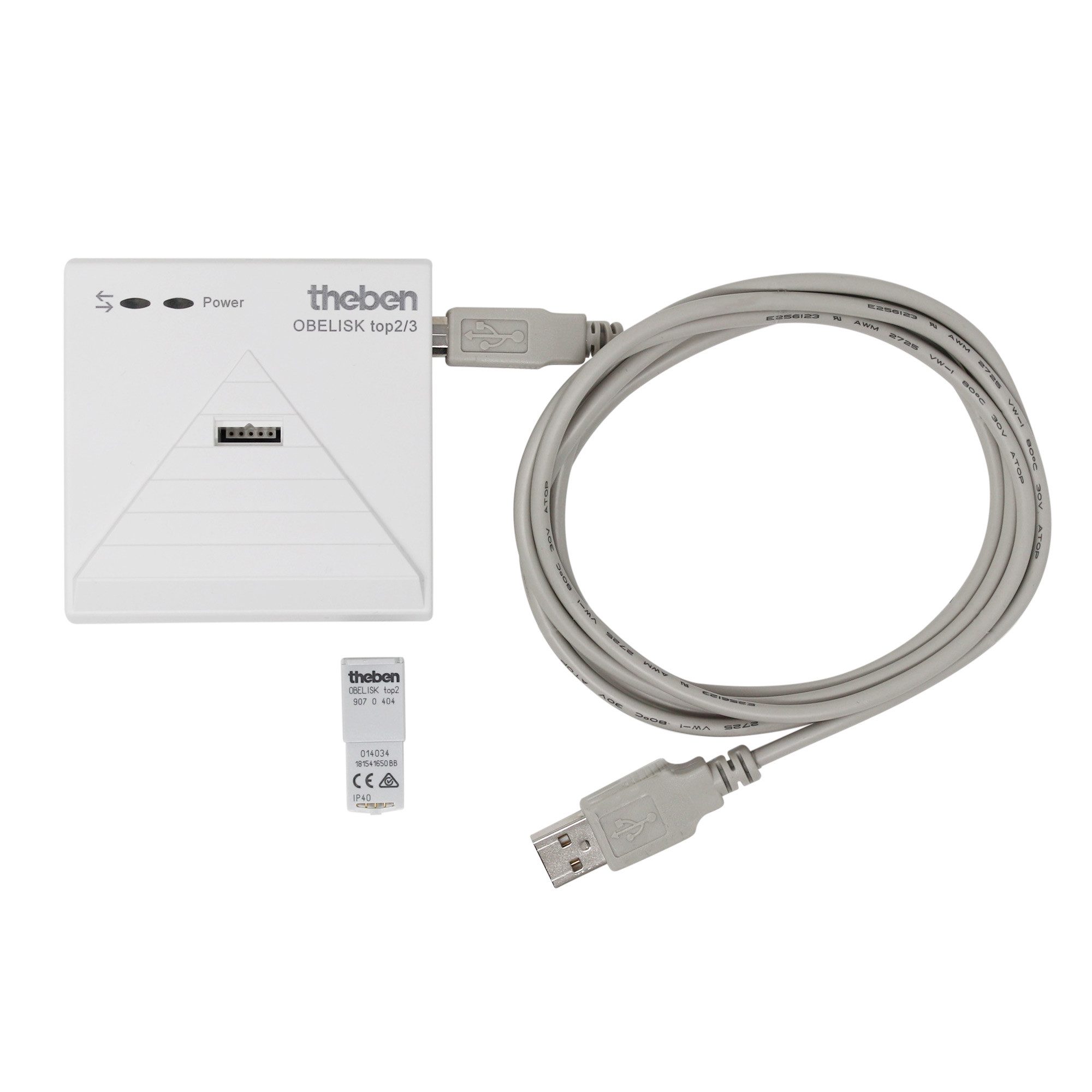 theben Zeitschaltuhr PC-Set OBELISK top2/3 9070409 Zubehör, PC Programmierset für TR 610 top2 u.TR 612 top2, USB-Adapter