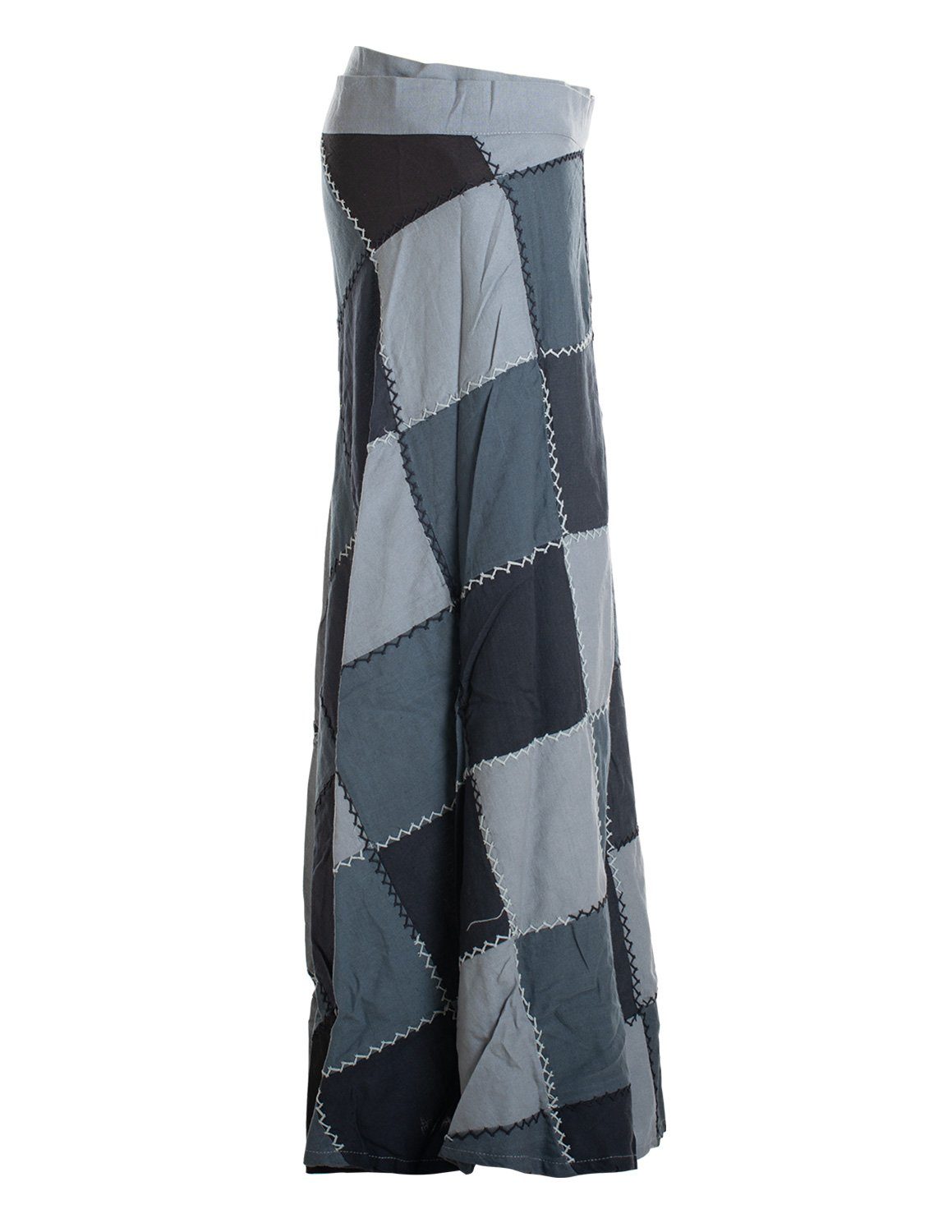 Vishes Wickelrock Langer Patchwork-Rock Wickel-Rock Wickel-Kleid Karos Ethno, Hippie, Boho, Gipsy Style