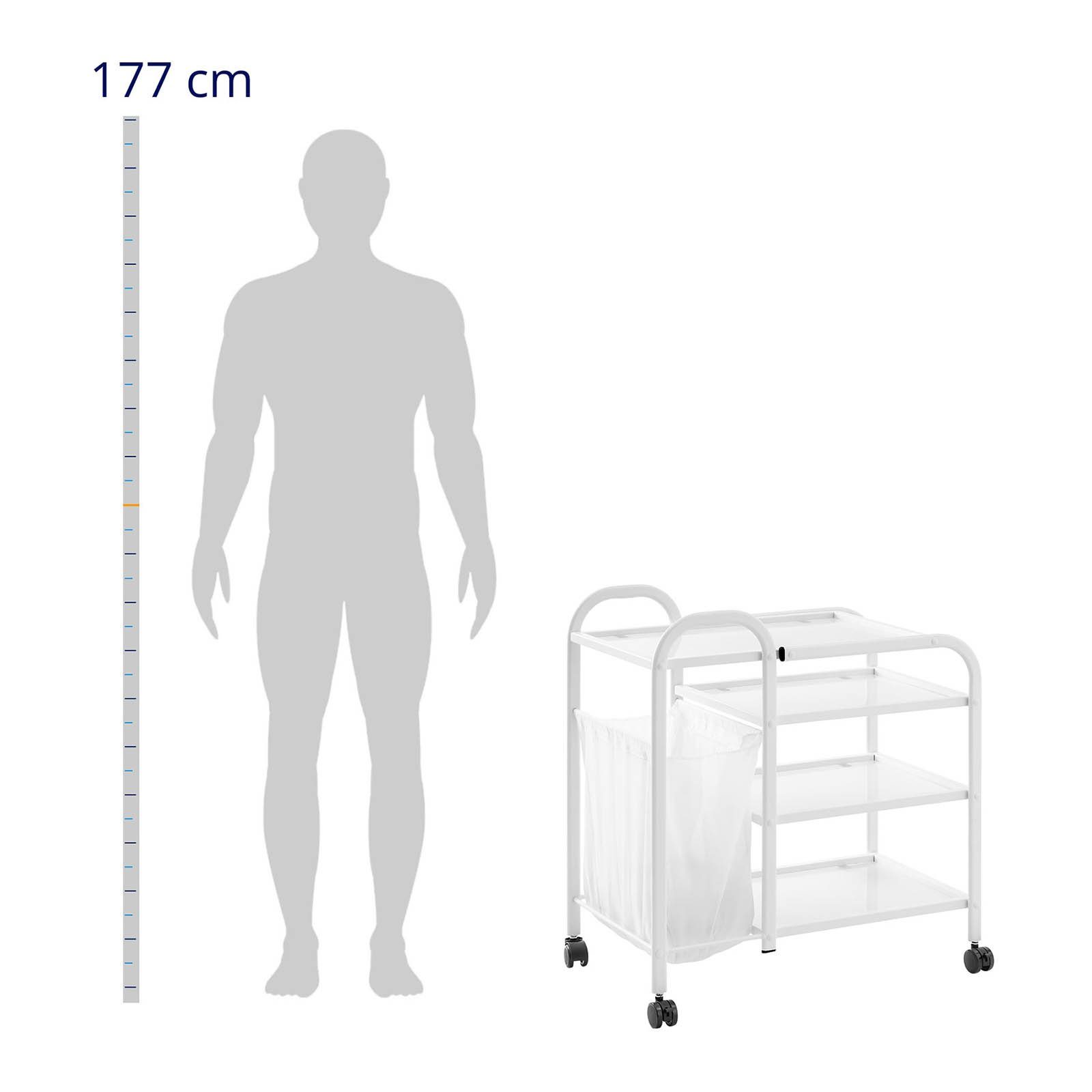 Arbeitswagen 4 Salon-Trolley Beistellwagen Physa Rollwagen Kosmetikwagen Ablagen