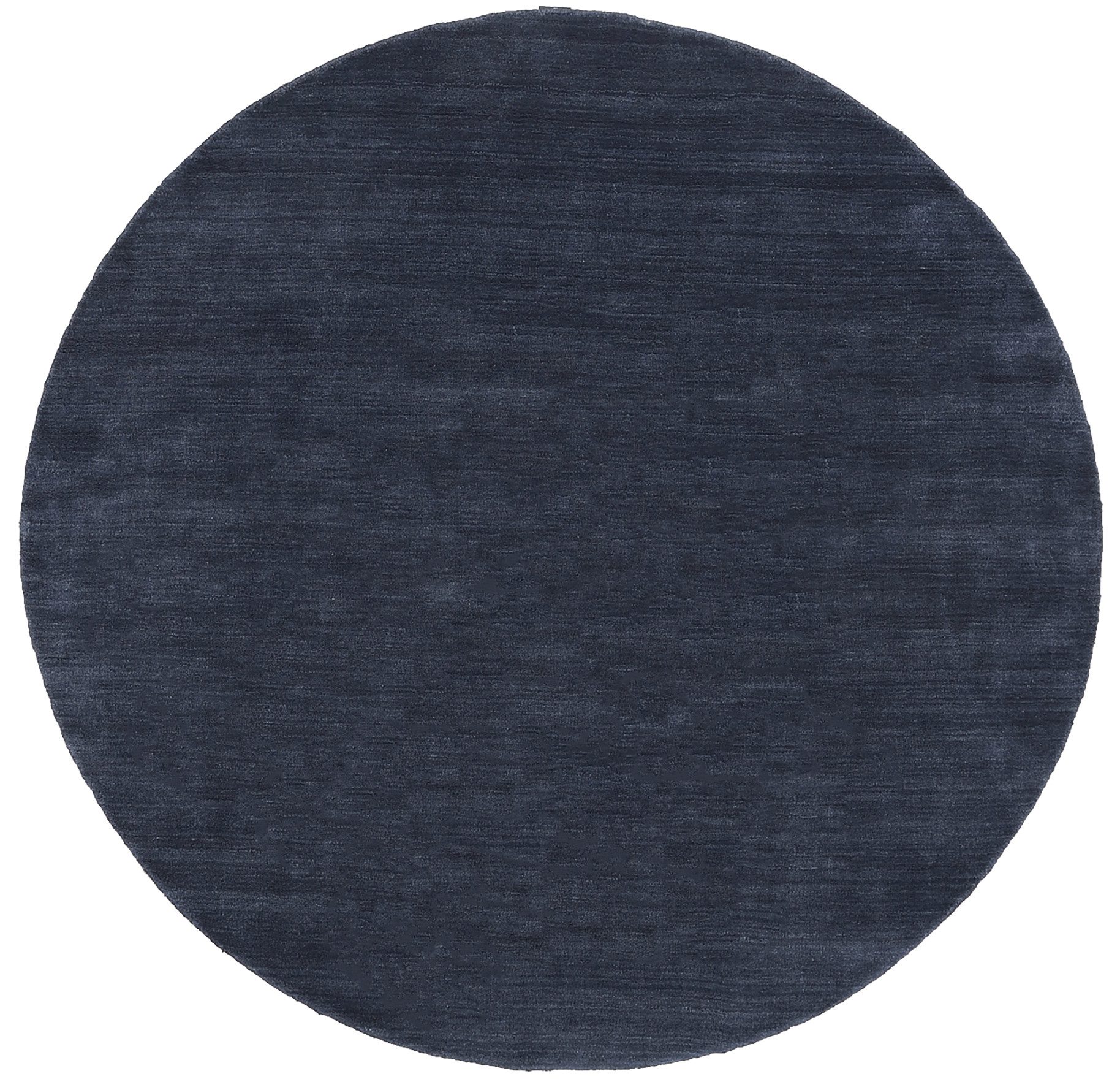 Carpet Avenue Teppich Handloom Solo - Dunkelblau 200x200, Rund, Höhe: 14 mm