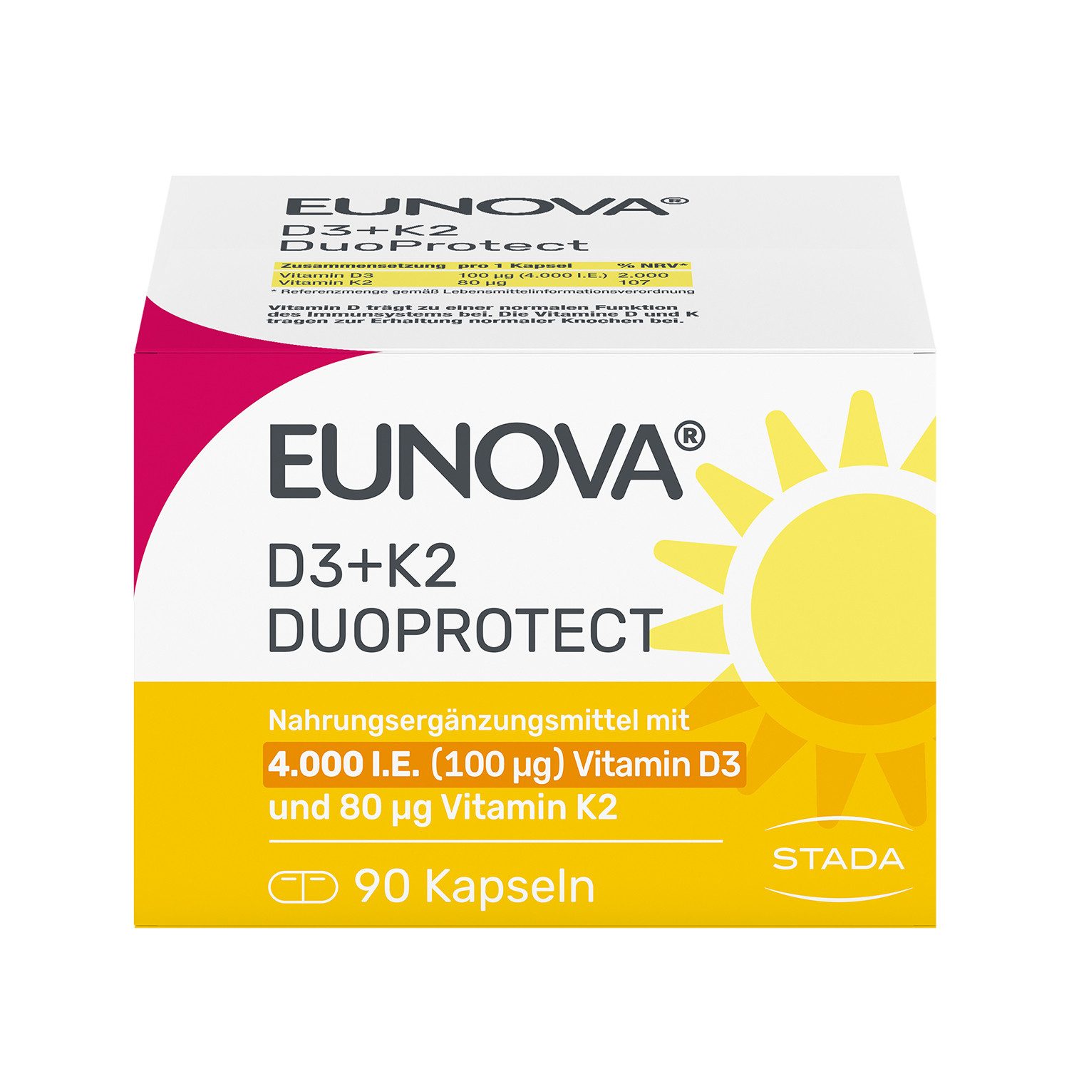 EUNOVA® DuoProtect D3K2 4000IE/80UG Kapsel, 22.6 g