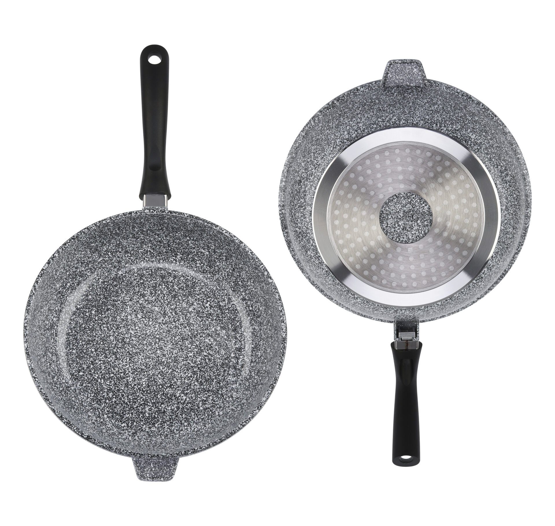 Edenberg Topf-Set Topfset, graue Töpfe, Pfanne, Kasserolle Keramik-Granit, Aluminium, Keramik (10-tlg., Zeitloses Design des Topfsets. Eine ideale Geschenkidee)