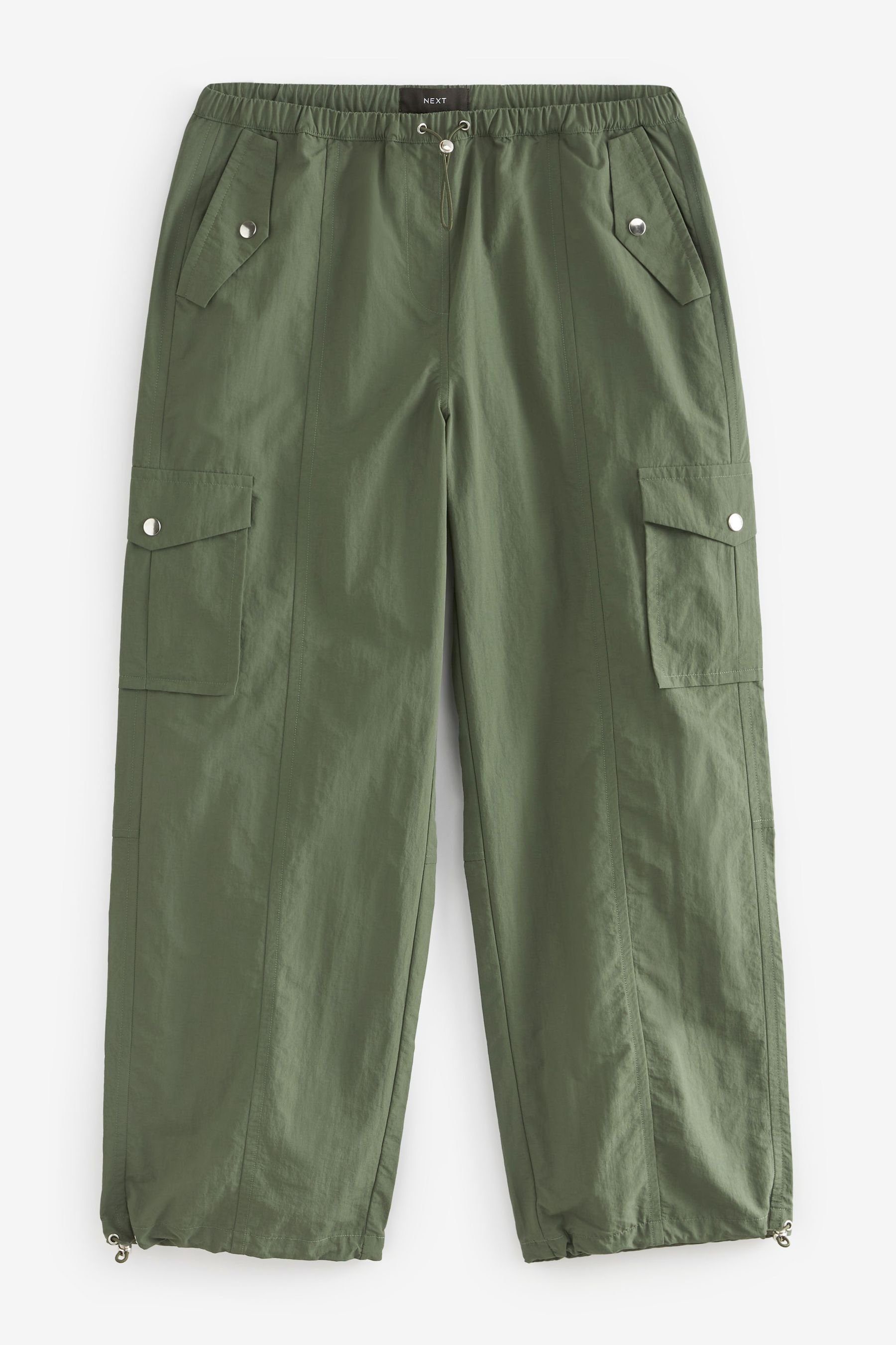 Next Cargohose Fallschirm-Schlupfhose im Cargostil (1-tlg) Khaki Green