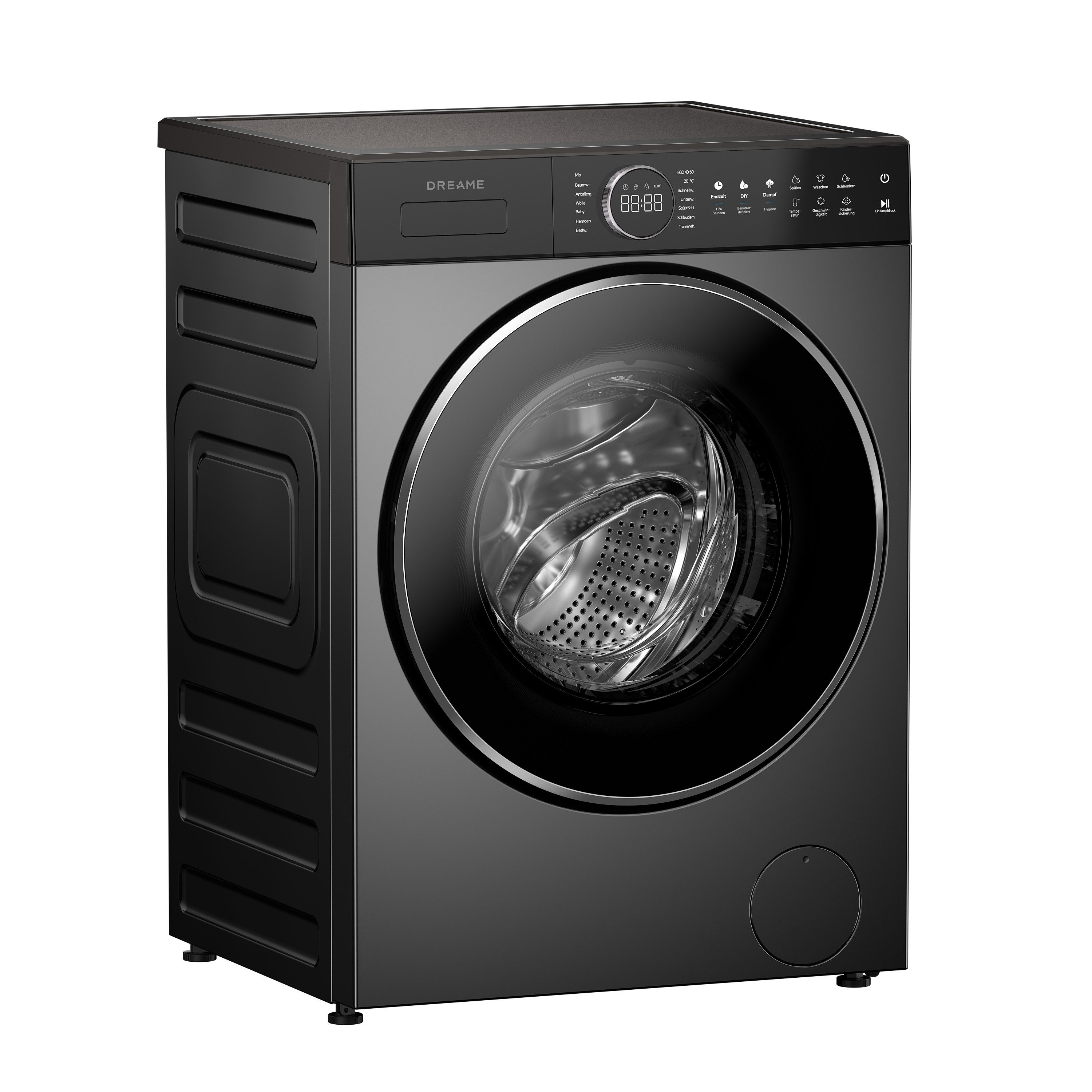 Dreame Waschmaschine DWF09M70DAEU, 9 kg, 1400 U/min, Automatikpflege, Hygieneprogramm, Inverter-Motor