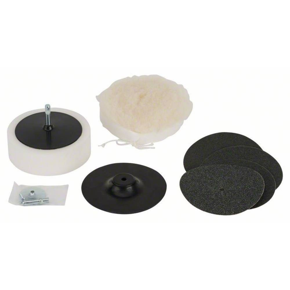 BOSCH Schleifaufsatz Polier-Set S24, 8-teilig, für Bohrmaschinen 0603004101