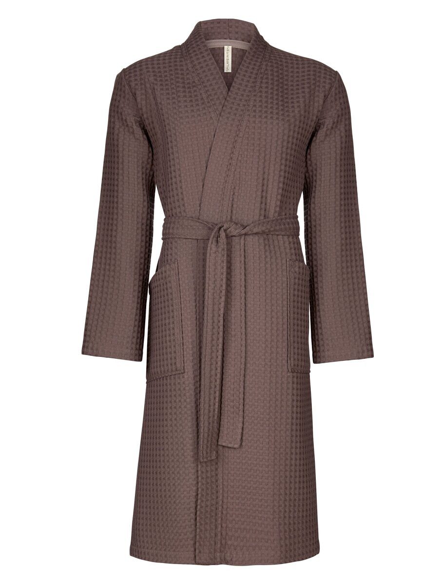 Taubert Herrenbademantel Taubert Nature Bademantel Kimono Stil Länge 120 cm