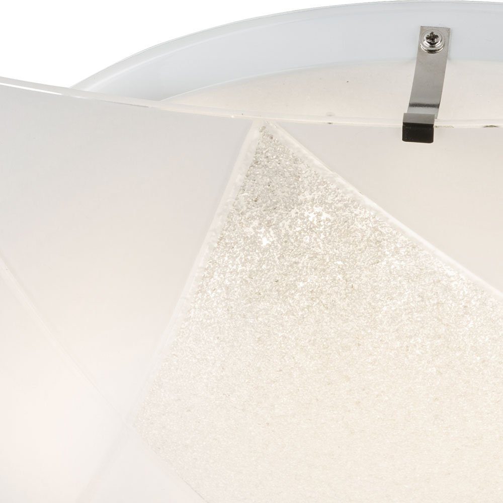etc-shop LED Deckenleuchte, Leuchtmittel inklusive, Glas Warmweiß, quadratisch Flurlampe Deckenlampe Deckenleuchte weiß