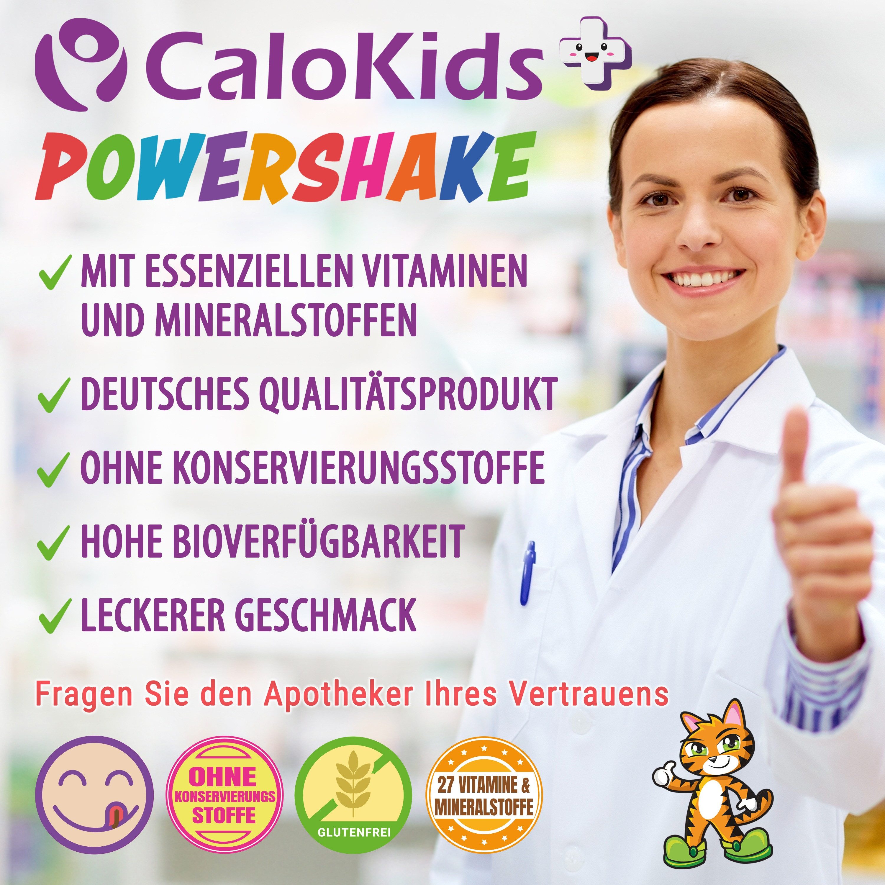 CaloVital CaloKids+ – Premium Kinder-Trinknahrung für Wachstum und Entwicklung Pulver, 500 g