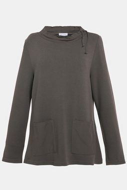 Gina Laura Sweatshirt Sweatshirt Stehkragen Taschen Langarm