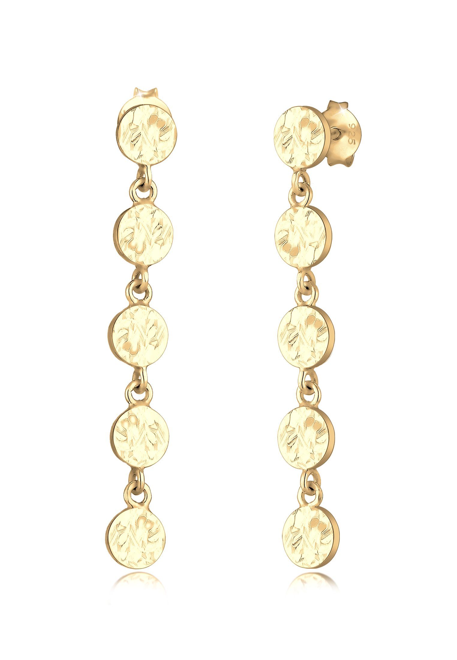 Gold Silber 925 Plättchen Ohrhänger Paar Elli Antik Hänger