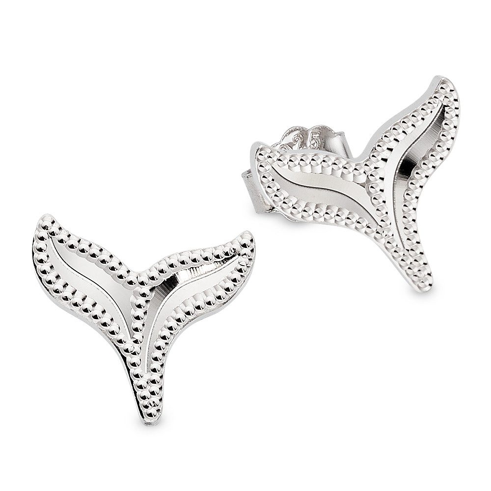 Bruno Banani Paar Ohrstecker Schmuck Geschenk Ohrschmuck Flosse Silber rhodiniert