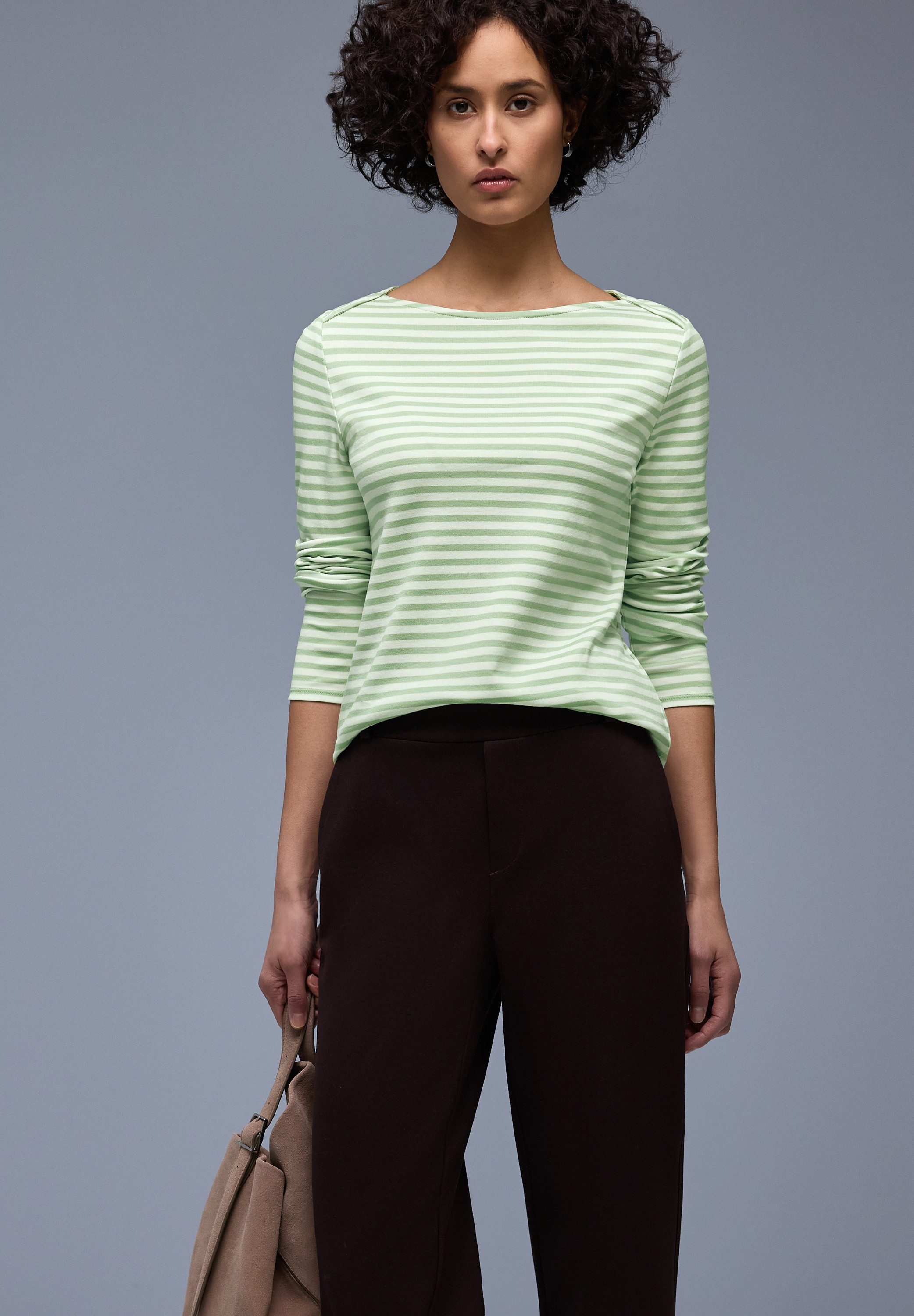 STREET ONE Langarmshirt in Streifen-Optik