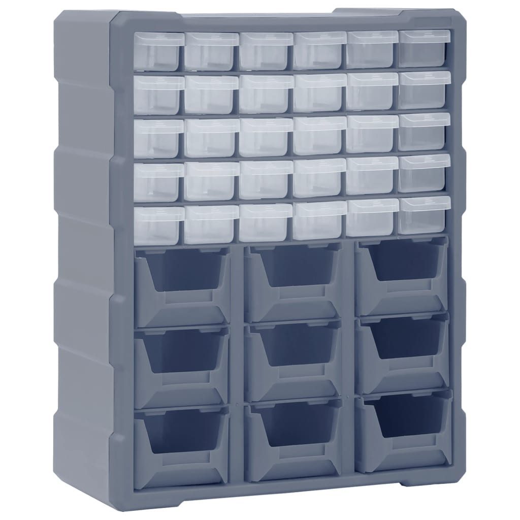 vidaXL Werkzeugkoffer 30 9 Schubladen Multi-Schubladen-Organizer mit 39 Schubladen 38x16x47