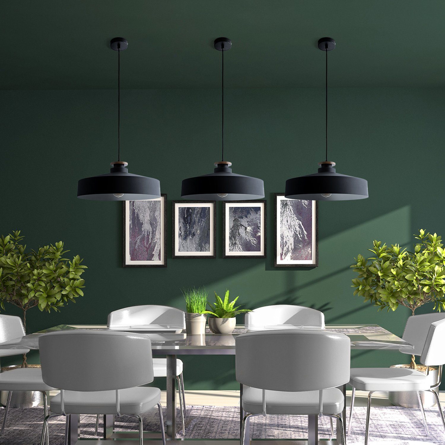 Paco Home Pendelleuchte JACK T, ohne Leuchtmittel, Hängelampe Esszimmer Küchenlampe Esstischlampe Skandinavisch E27