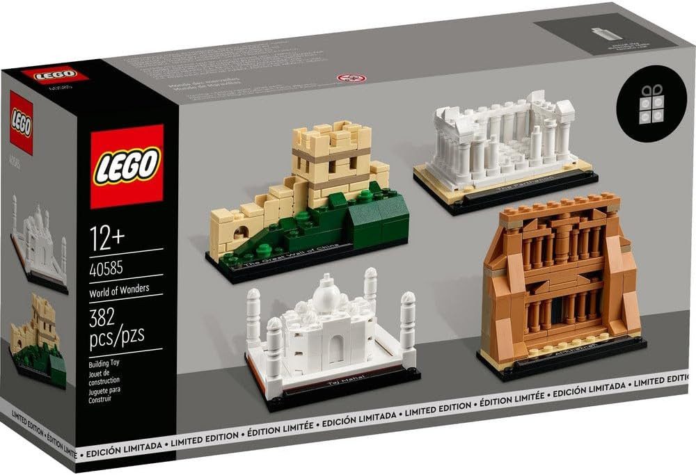 LEGO® Architecture - Welt der Wunder (40585) Konstruktions-Spielset, (Microscale, 382 St), Taj Mahal, Chinesische Mauer, Parthenon, Al-Khazneh