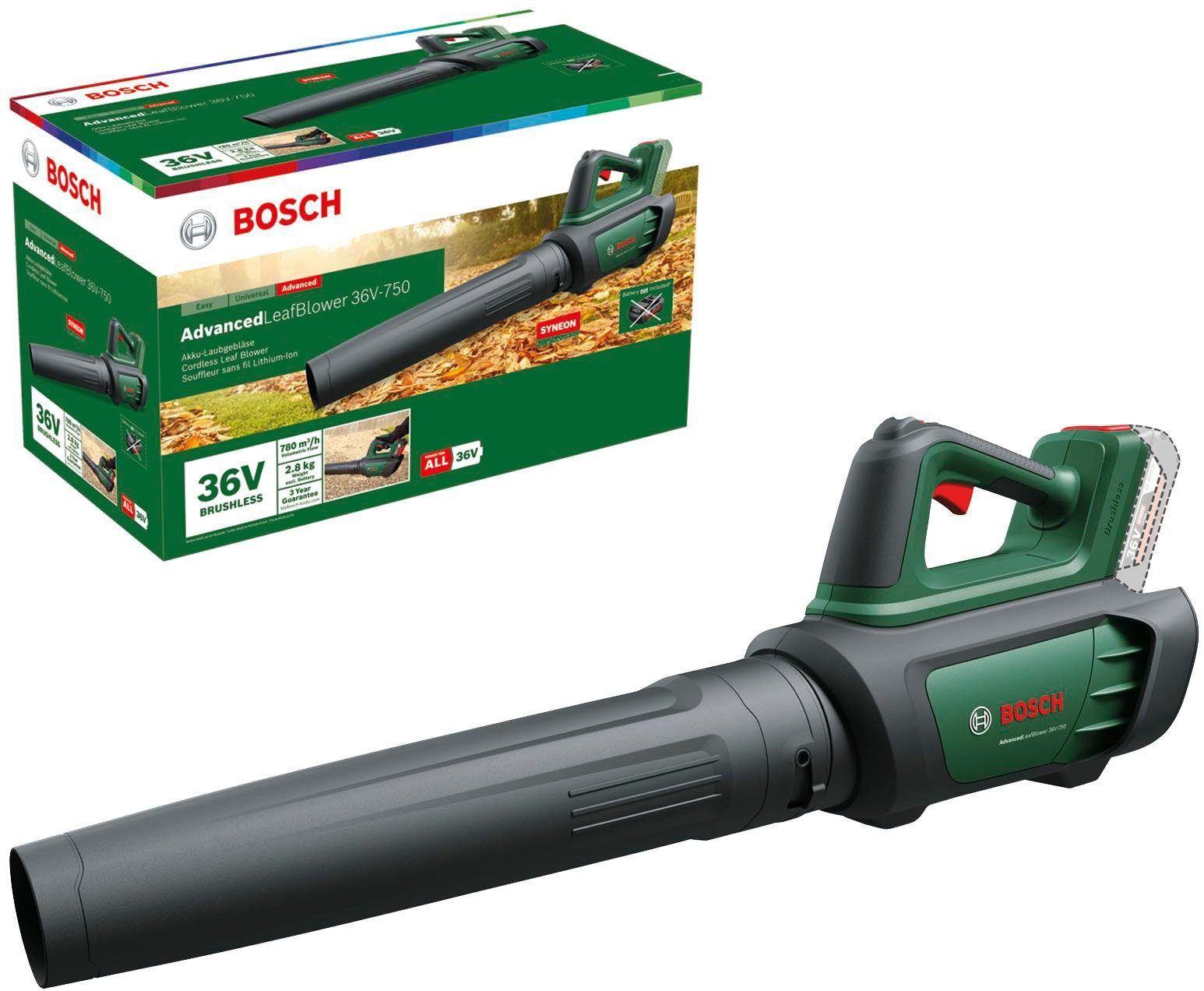 Bosch Home & Garden Akku-Laubbläser AdvancedLeafBlower 36V-750, ohne Akku und Ladegerät