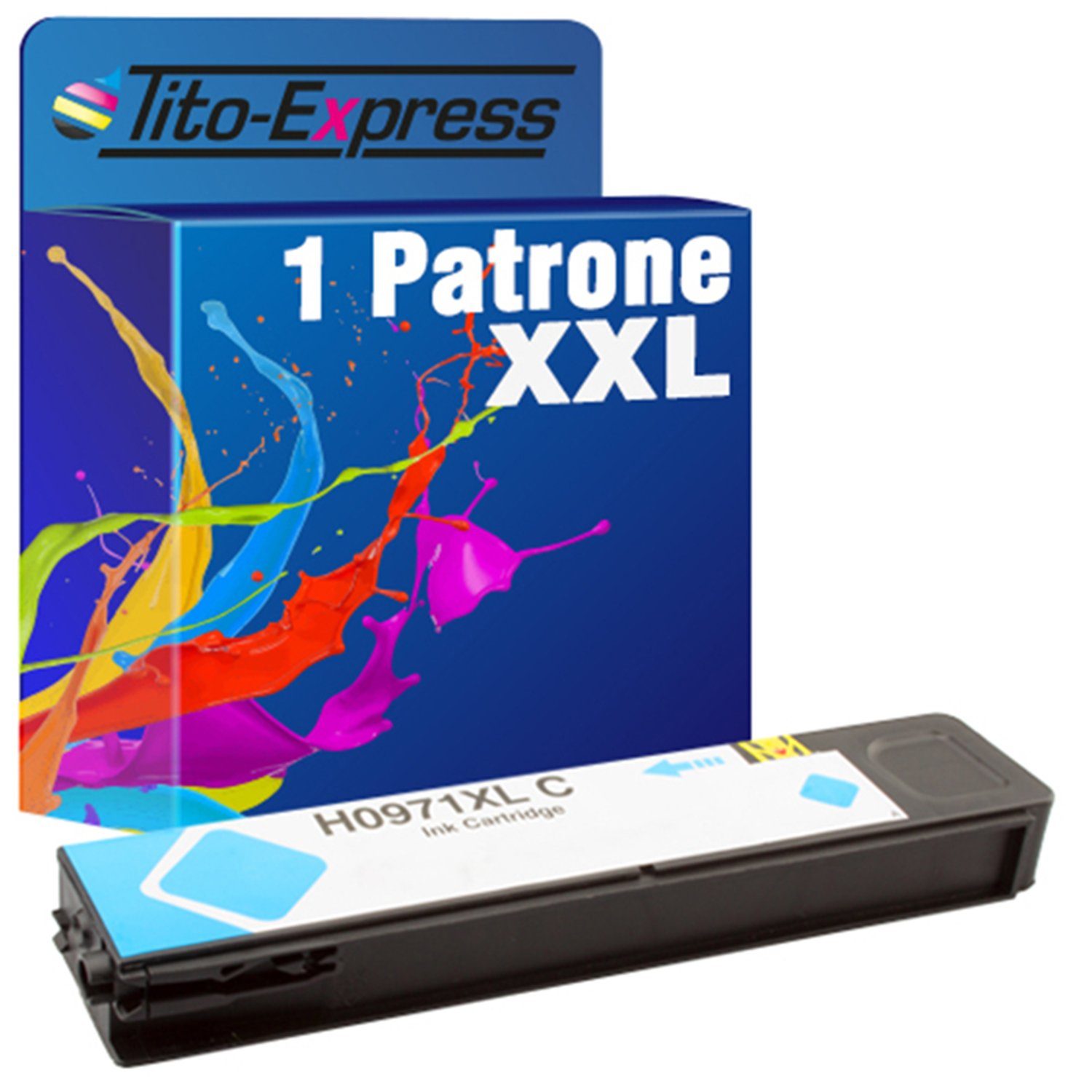 Tito-Express ersetzt HP 971 XL 971XL Cyan Tintenpatrone (für Officejet Pro X451dn X451dw X476dn MFP X476dw MFP X551dw X576dw) | Tintenpatronen
