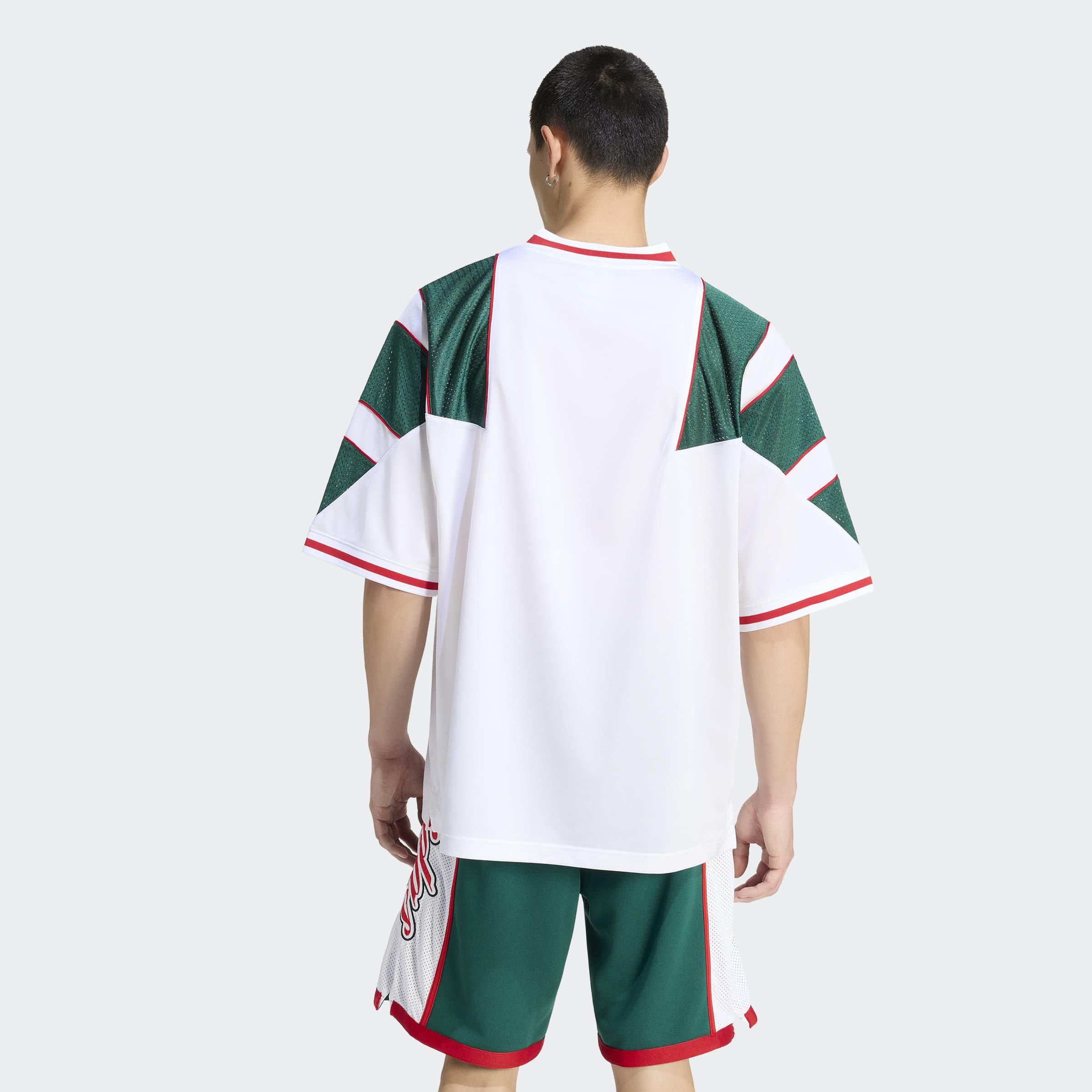 adidas Originals T-Shirt JSY für Erwachsene, mit V-Ausschnitt, ohne Verschluss, aus Polyester