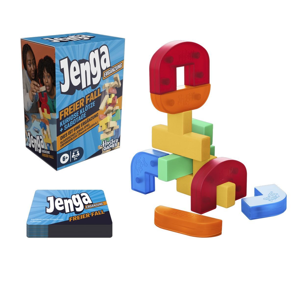 Hasbro Styropor-Teil Stapelspiel Jenga Erweiterung Downfall