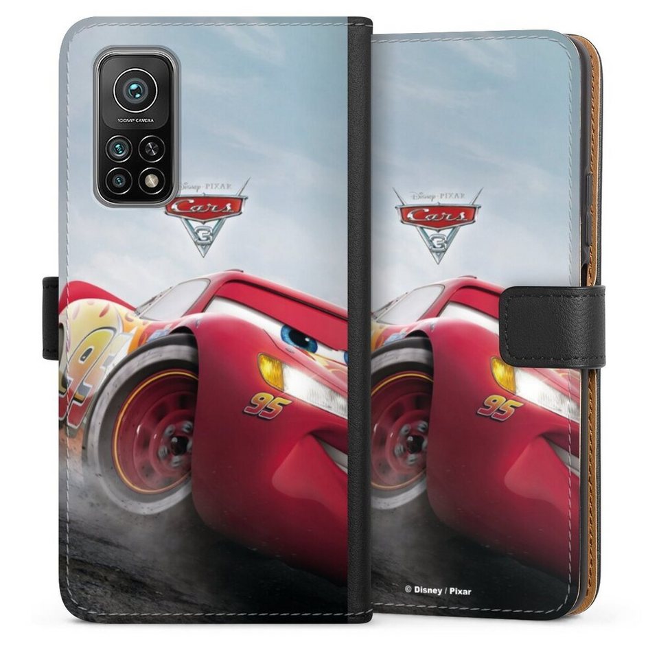 DeinDesign Handyhülle Lightning Mcqueen 95 Offizielles Lizenzprodukt Cars,  Xiaomi Mi 10T Pro 5G Hülle Handy Flip Case Wallet Cover