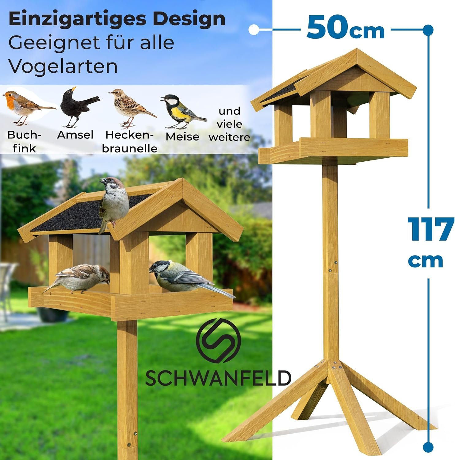 Schwanfeld Vogelhaus mit Ständer wetterfest [FÜR günstig online kaufen