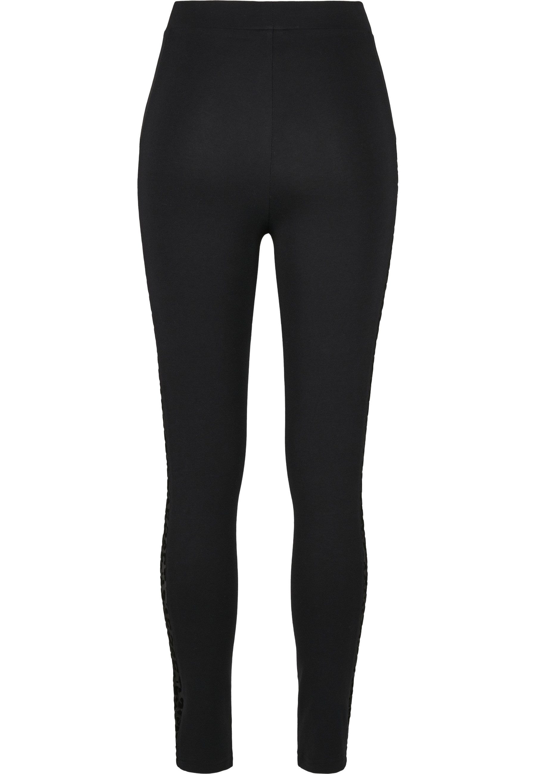 URBAN CLASSICS Leggings Urban Classics Damen Ladies Flock Lace Stripe Leggings (1-tlg)