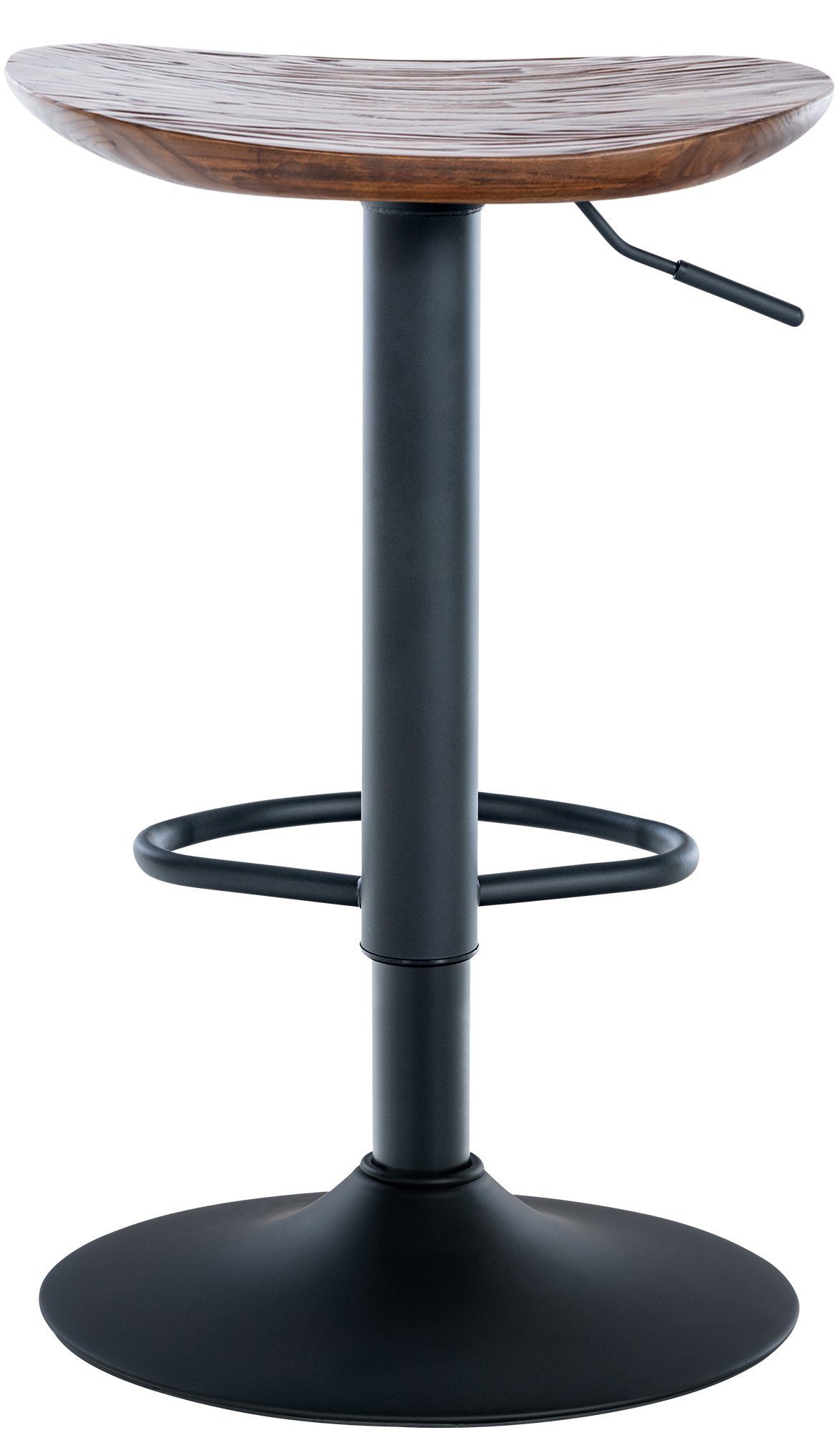 CLP Barhocker Skelde (1er, 1 St., 1er), höhenverstellbarer Tresenstuhl, Massivholzsitz