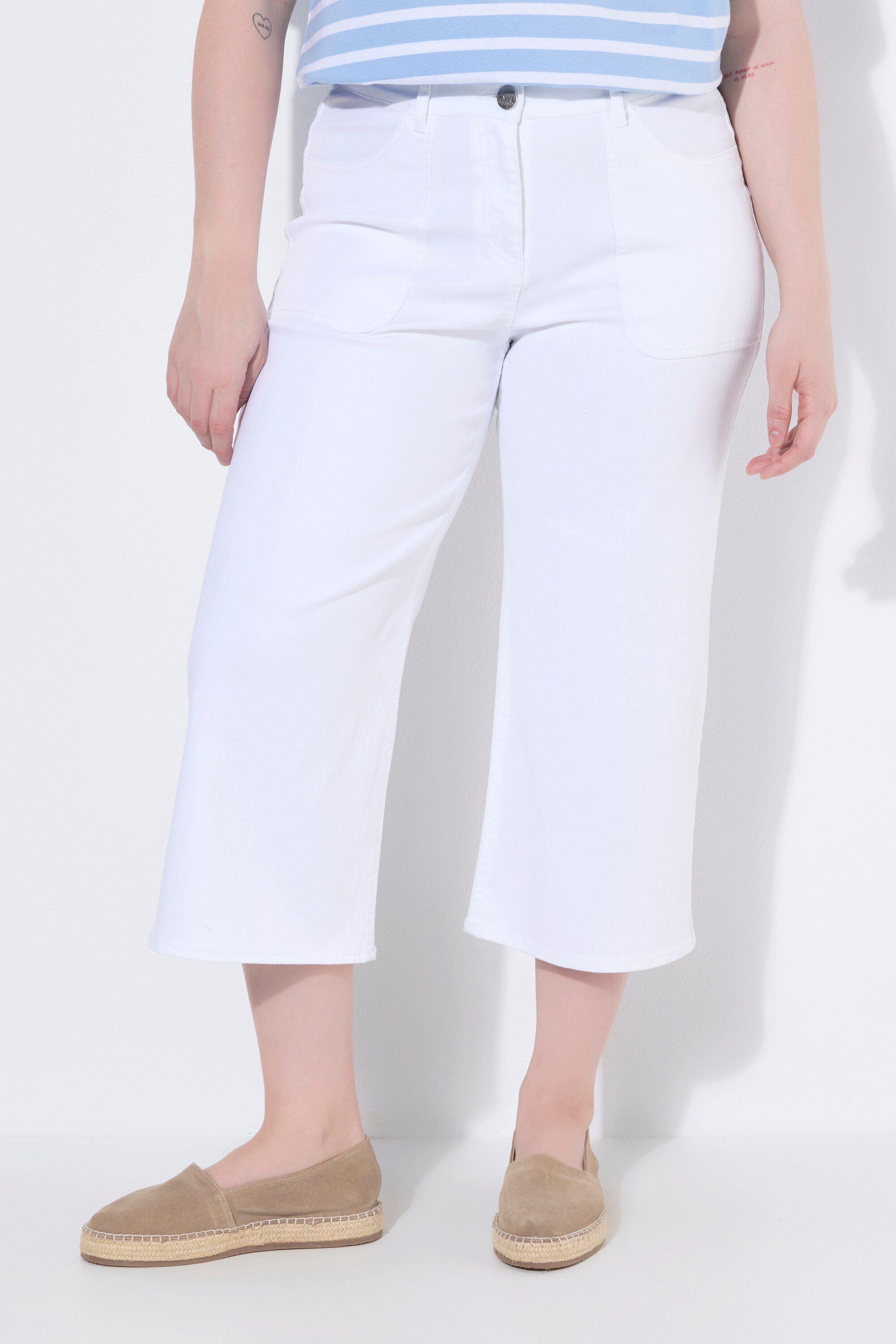 Regular-fit-Jeans Jeans-Culotte Mary weites Bein Komfortbund