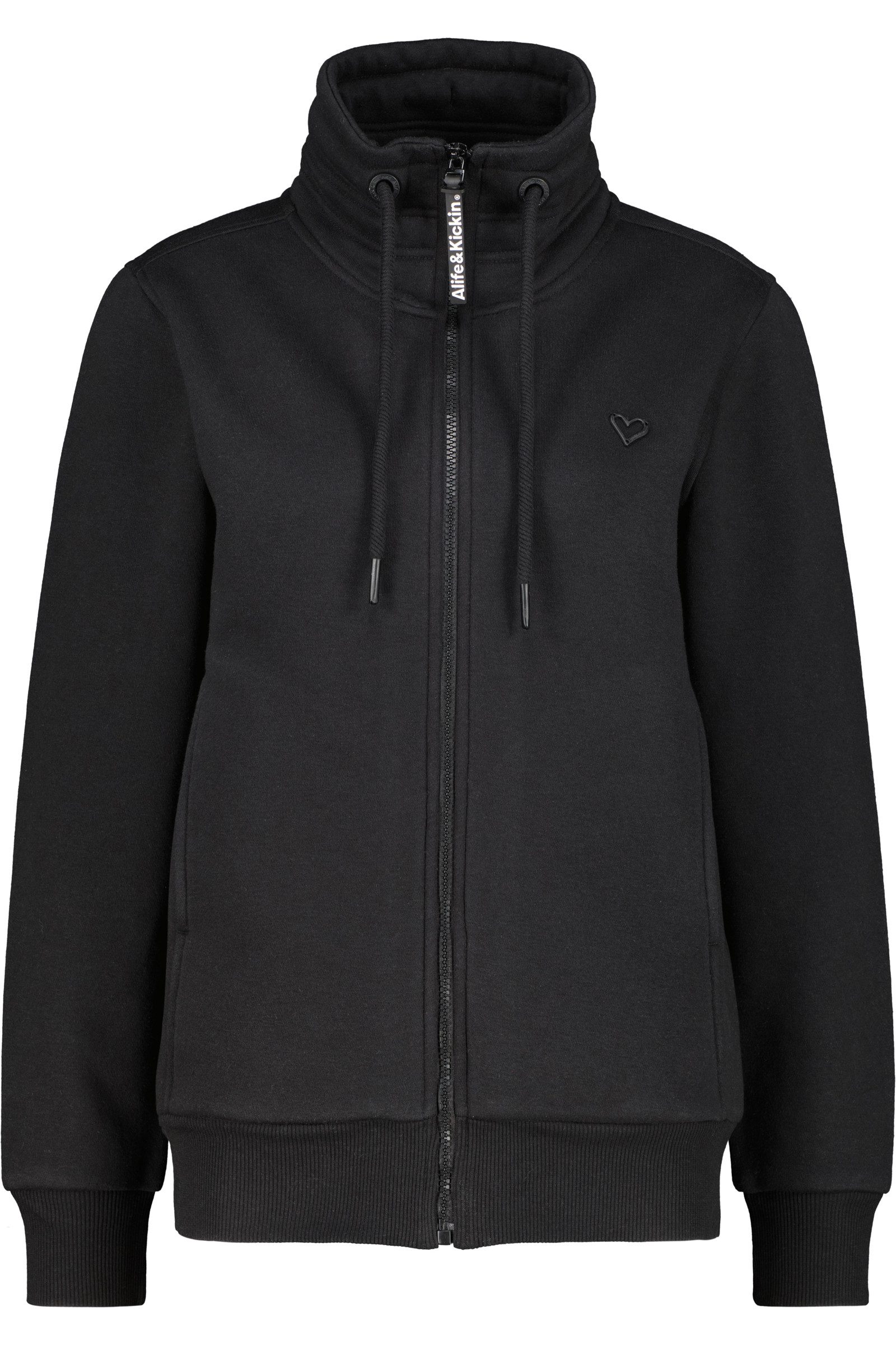 Alife & Kickin Sweatjacke Damen LisbethAK A Sweatjacke, Jacke kurze Zip-Jacke mit Stehkragen und Kordelzug im Streetwear-Look