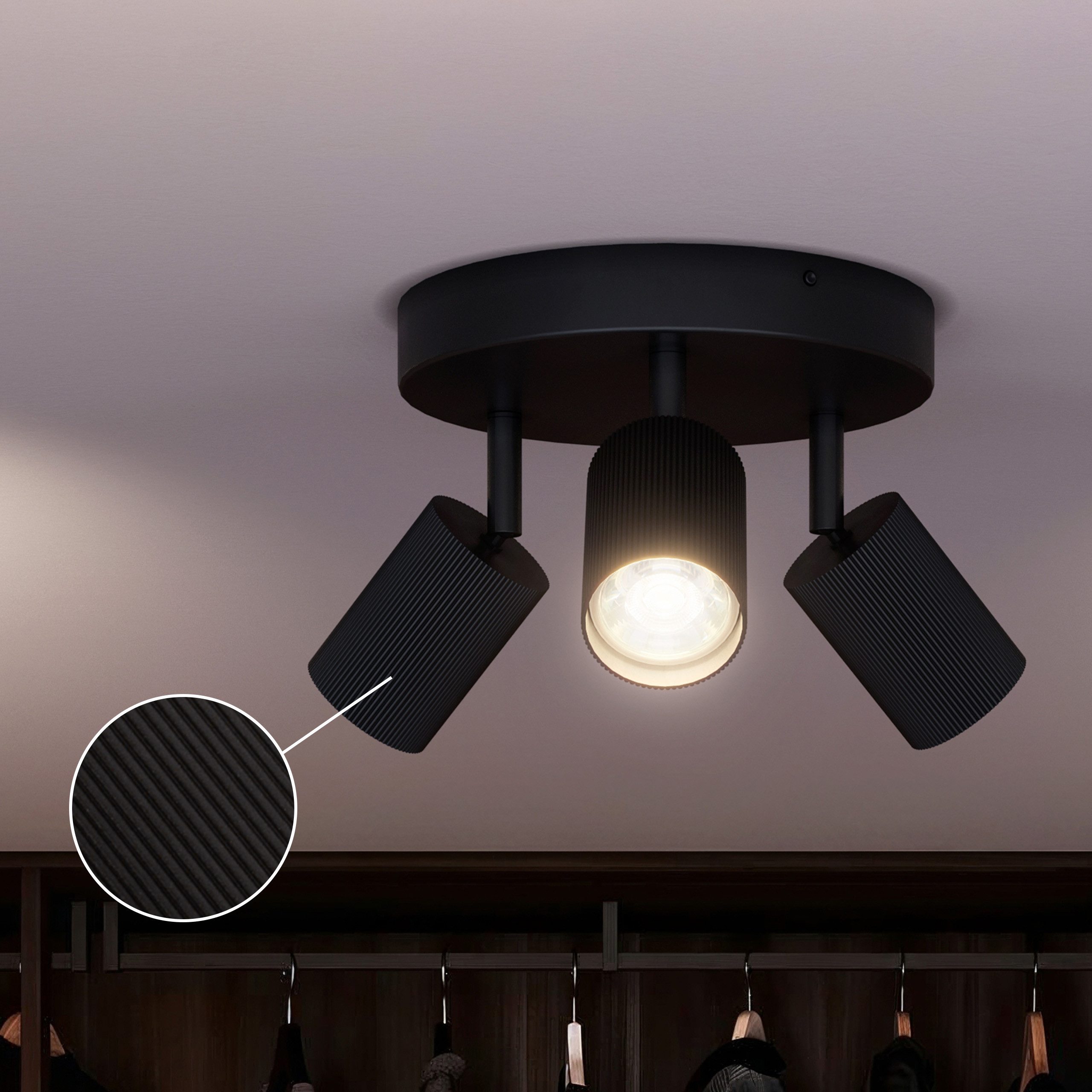 Philips Deckenspot Wyatt LED, Aluminium, exklusive GU10, ohne Leuchtmittel, Wand- & Deckenmontage, schwenkbar