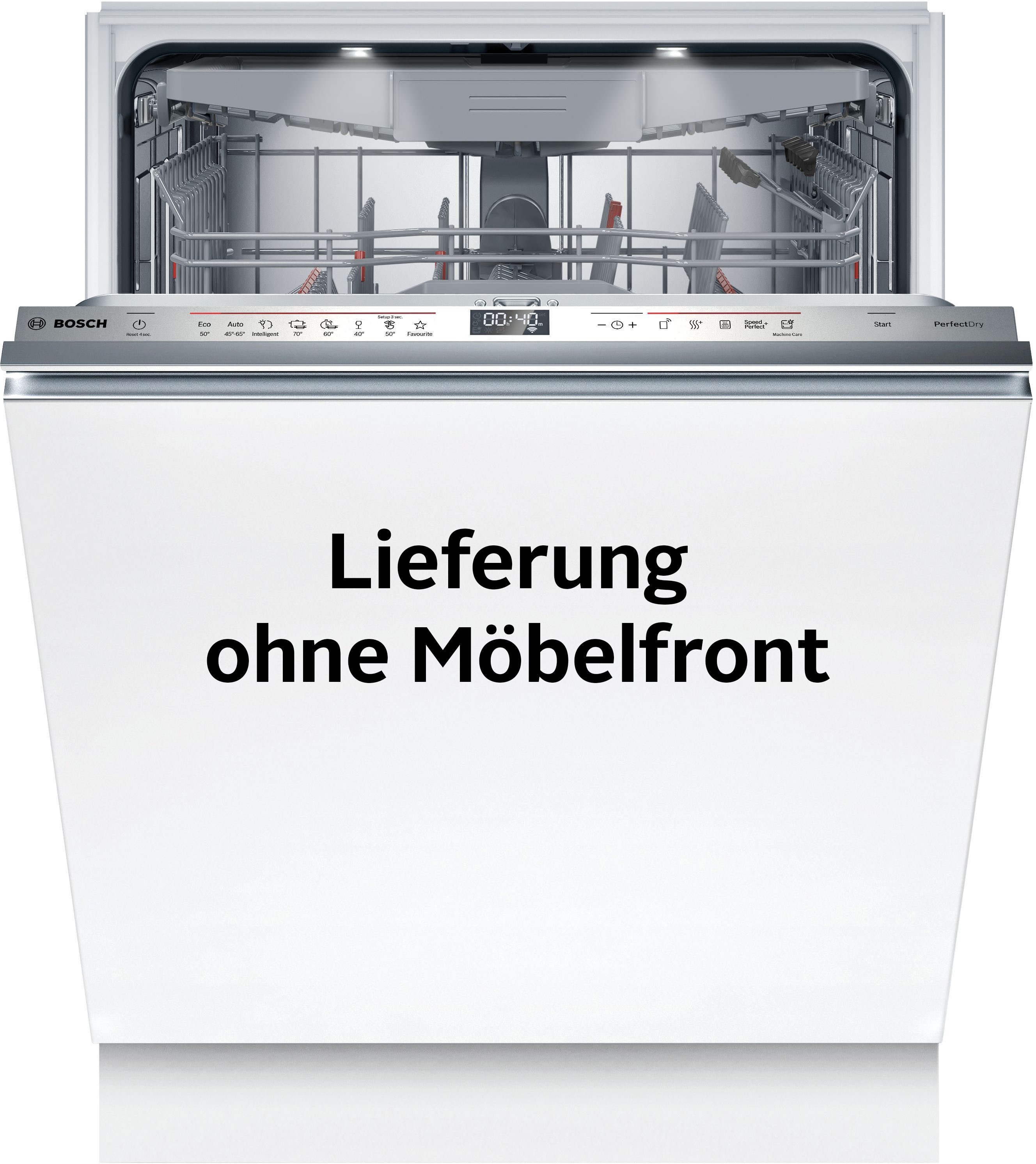 BOSCH vollintegrierbarer Geschirrspüler Serie 6 SMV6ZCX16E, 14 Maßgedecke, Hervorragendes Perfect Dry & flexible, leicht laufende Max Flex Körbe