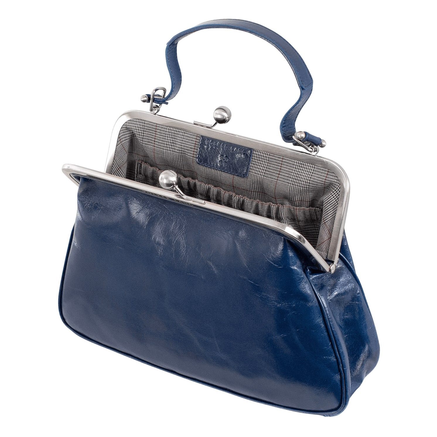 VOLKER LANG Schultertasche ROMY  Elegante Damen Bügeltasche aus italienischem Leder
