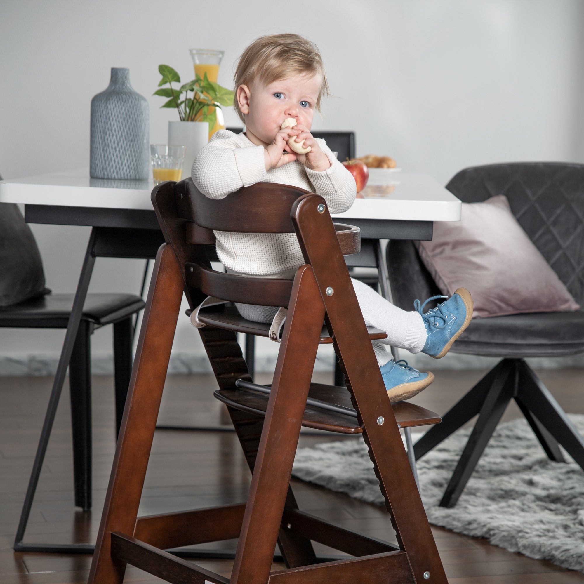 roba® Hochstuhl Treppenhochstuhl Sit up III, braun, aus Holz – Bild 4 von 5