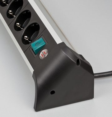 Brennenstuhl Alu-Office-Line Steckdosenleiste 4-fach, mit USB Power-Delivery Typ C zum Schnellladen und 1x USB-A