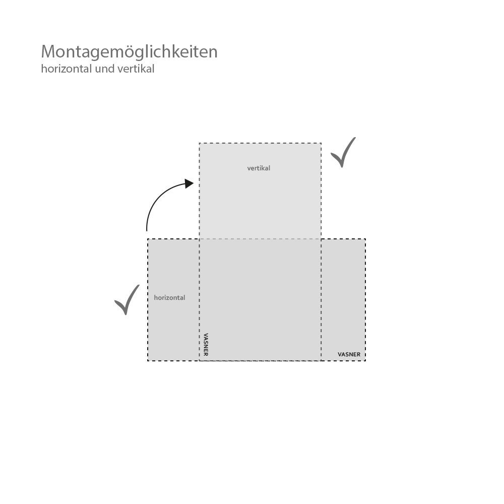 Vasner Infrarotheizung Citara M RX 900 W, Metall Heizpaneel weiß mit Funkempfänger