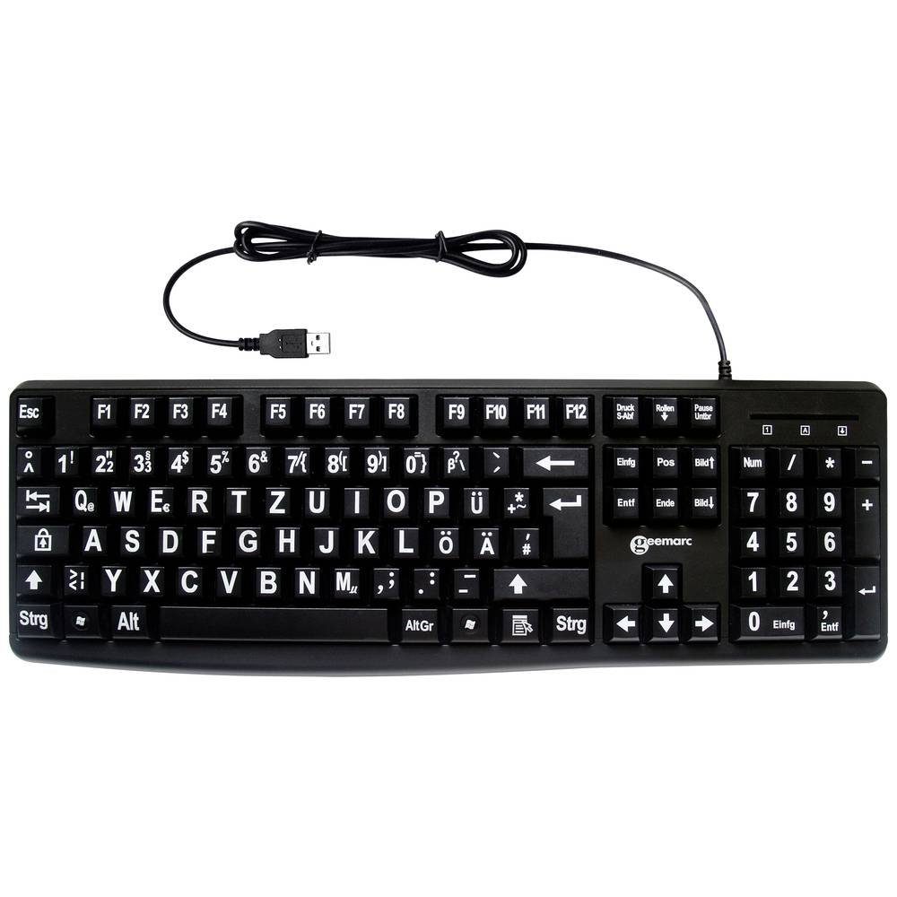 Geemarc Multimedia Tastatur mit XL-Tasten für Tastatur (Extragroße Tasten)