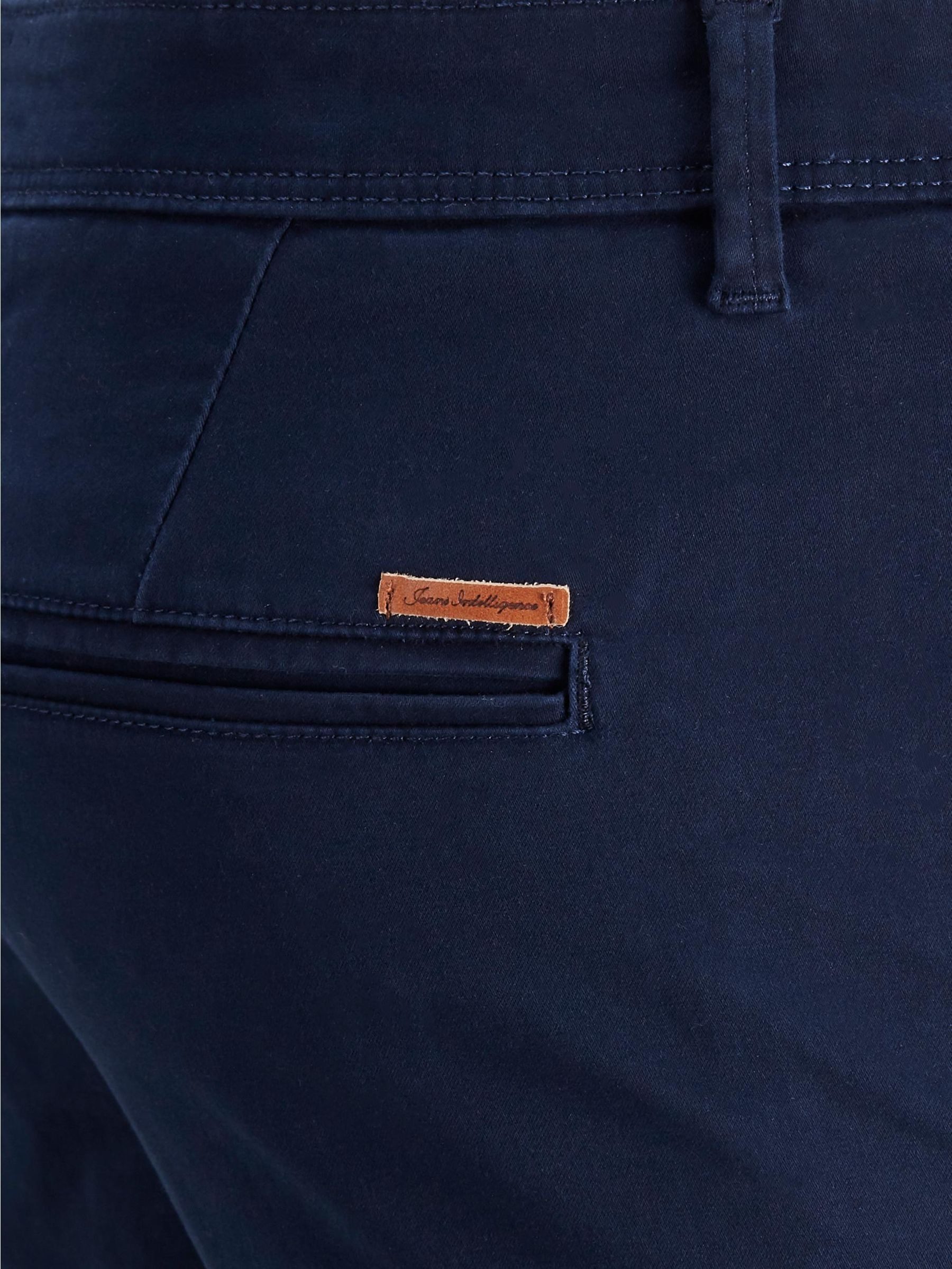 Jack & Jones Chinohose Stretch Pants Slim Fit JPSTMARCO JJBOWIE für Herren Baumwolle Slim fit unifarben wärmend Reißverschluss – Bild 4 von 4