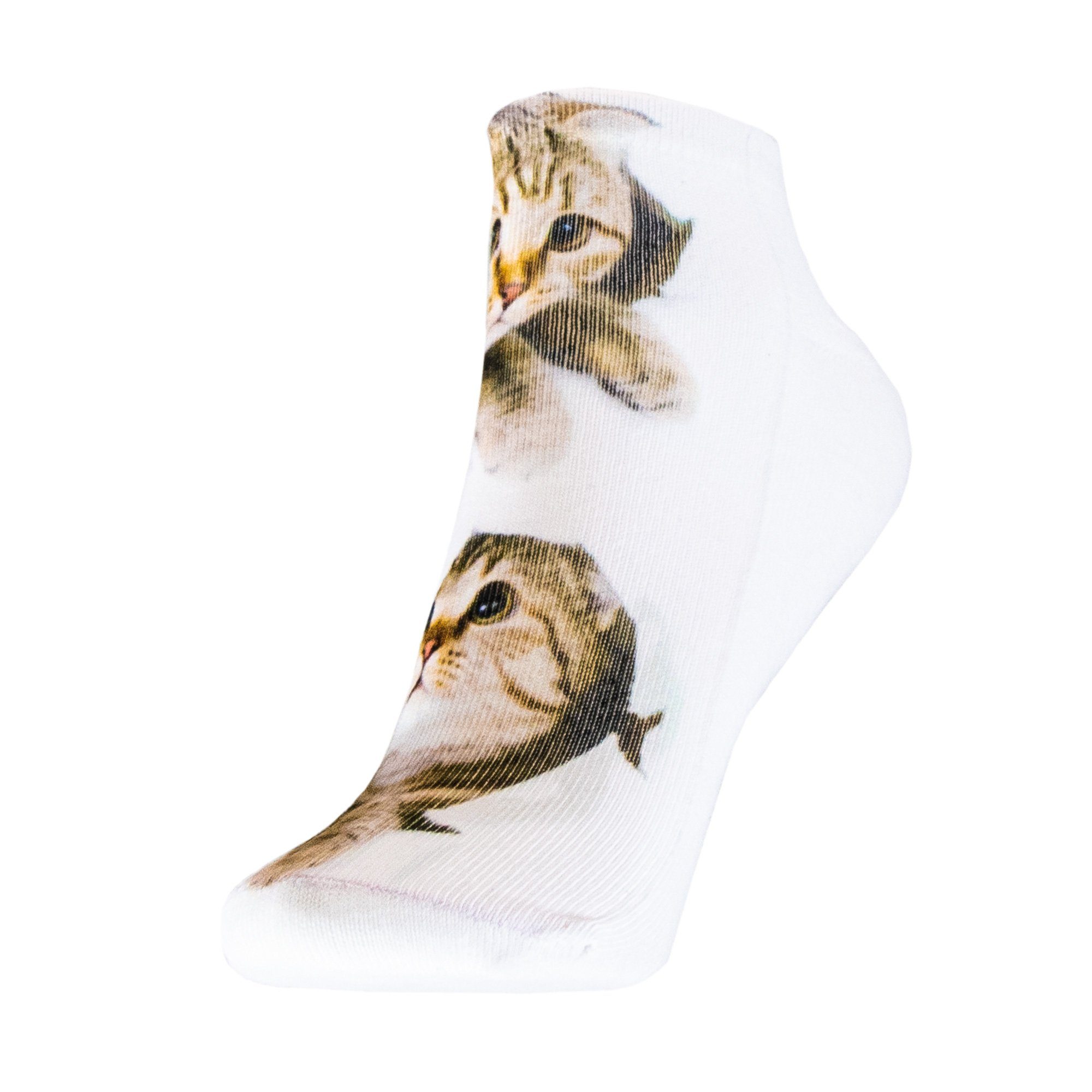 cosey Sneaker Sneakersocken Paar Katzenjunges Design Einheits-Größe Socken Katzen 1 – – 33-40 D05
