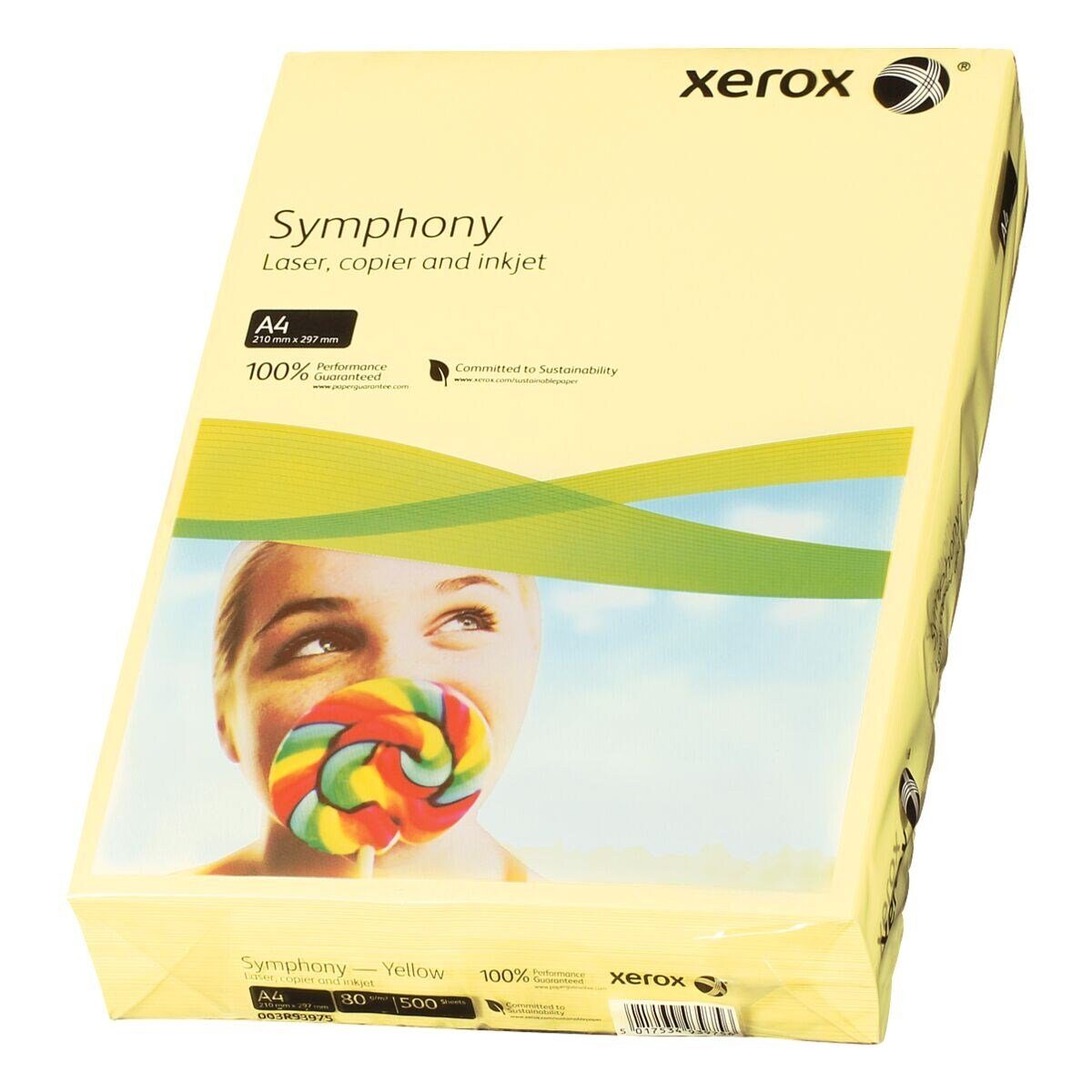Xerox Druckerpapier Symphony, Pastellfarben, Format DIN A4, 80 g/m², 500 Blatt