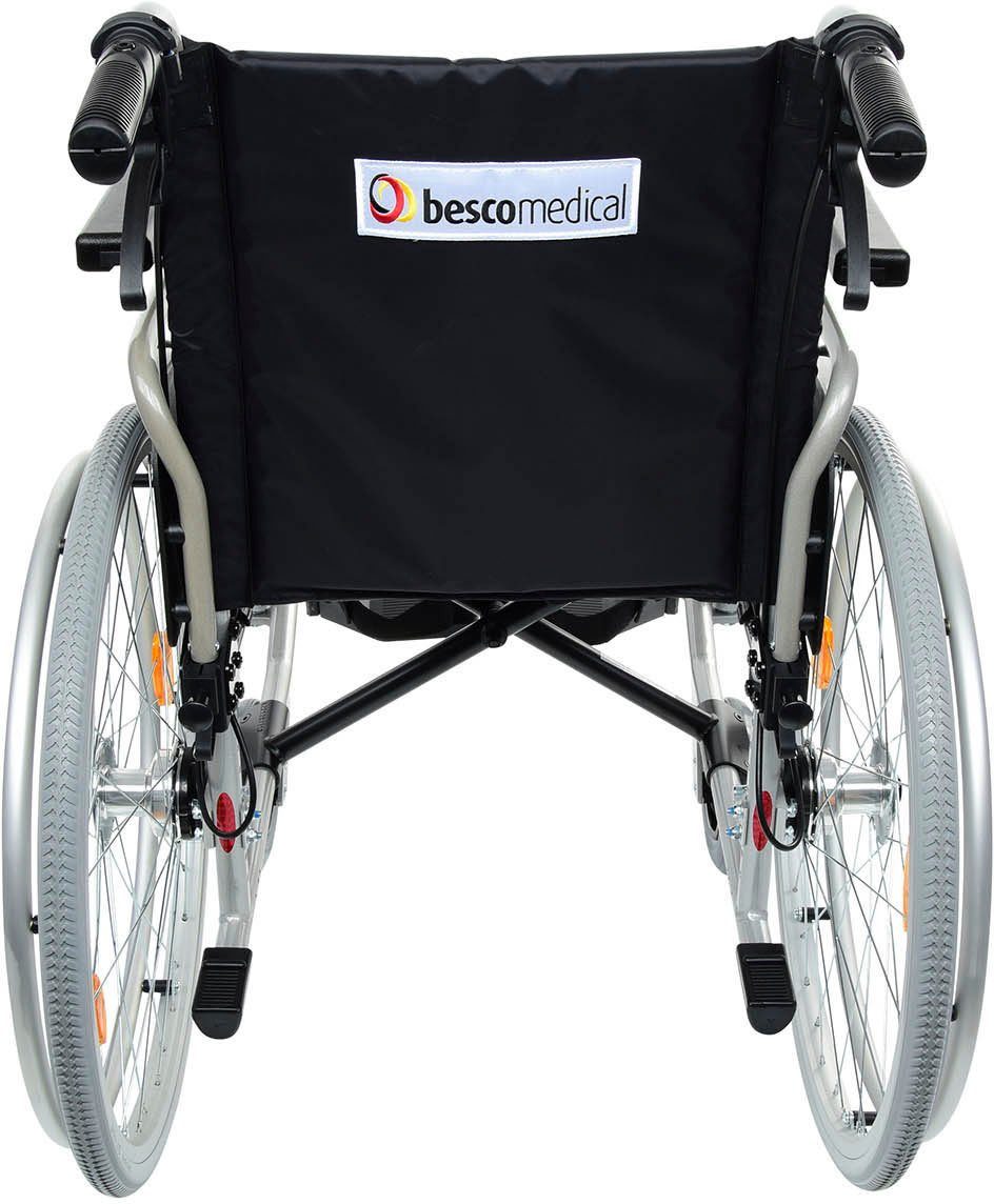 bescomedical Transportrollstuhl Primus ML 2.0, Sitzbreite 38 cm mit Trommelbremse und Komfortarmlehne