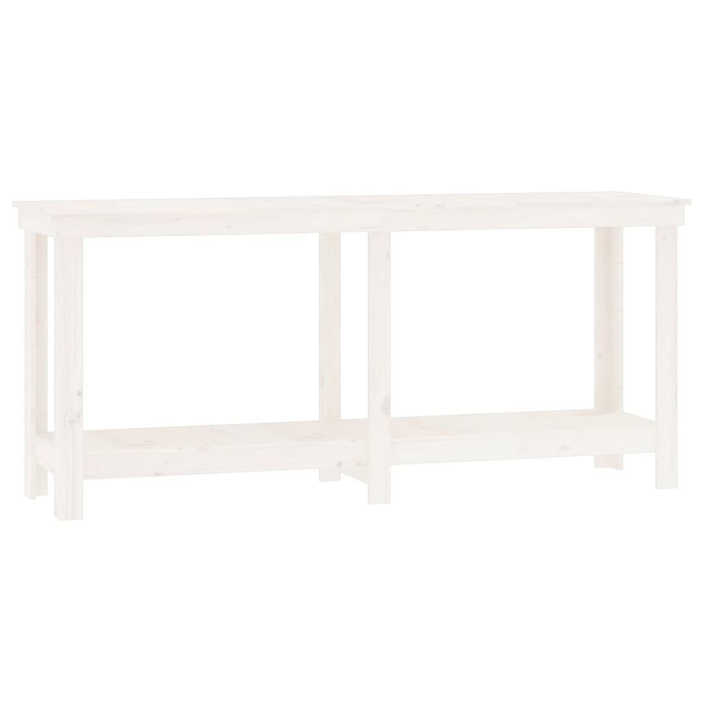 vidaXL Werkbank Werkbank Weiß 180x50x80 cm Massivholz Kiefer Arbeitsbank Werktisch
