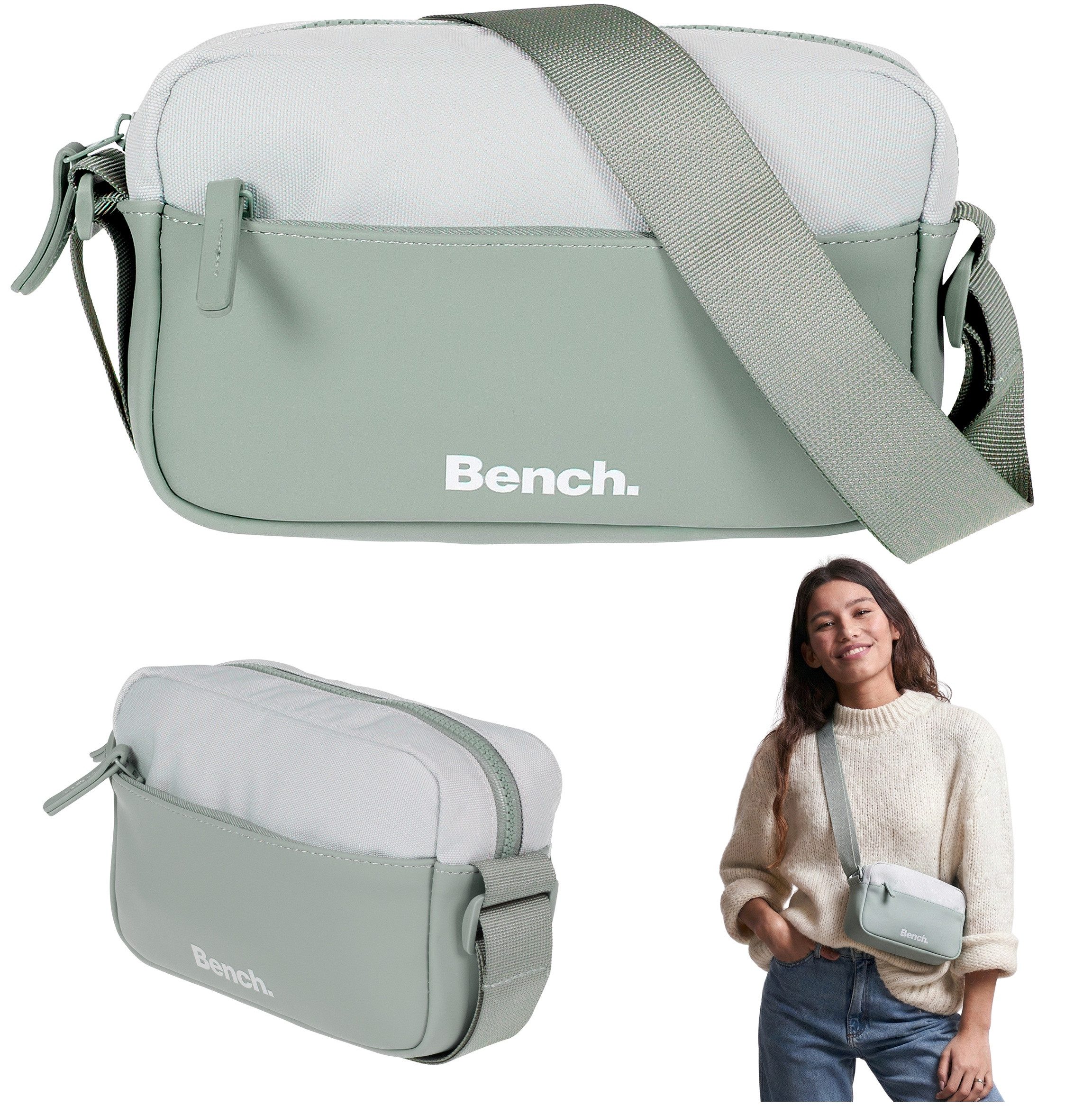 Bench. Handtasche Damen klein Schultertasche Umhänger Schultertasche, Umhängetasche Damentasche handbag Mädchen Style 64224 + Etui